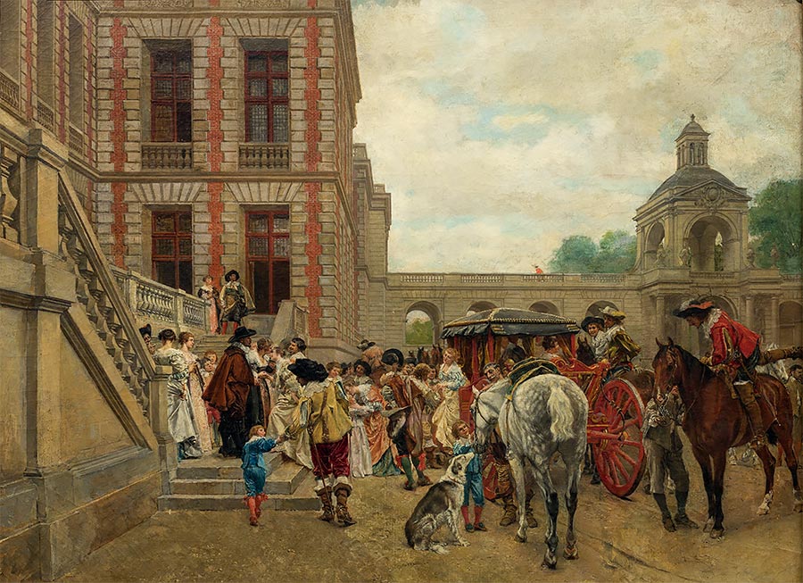 Arrivée au château - Ernest Meissonier