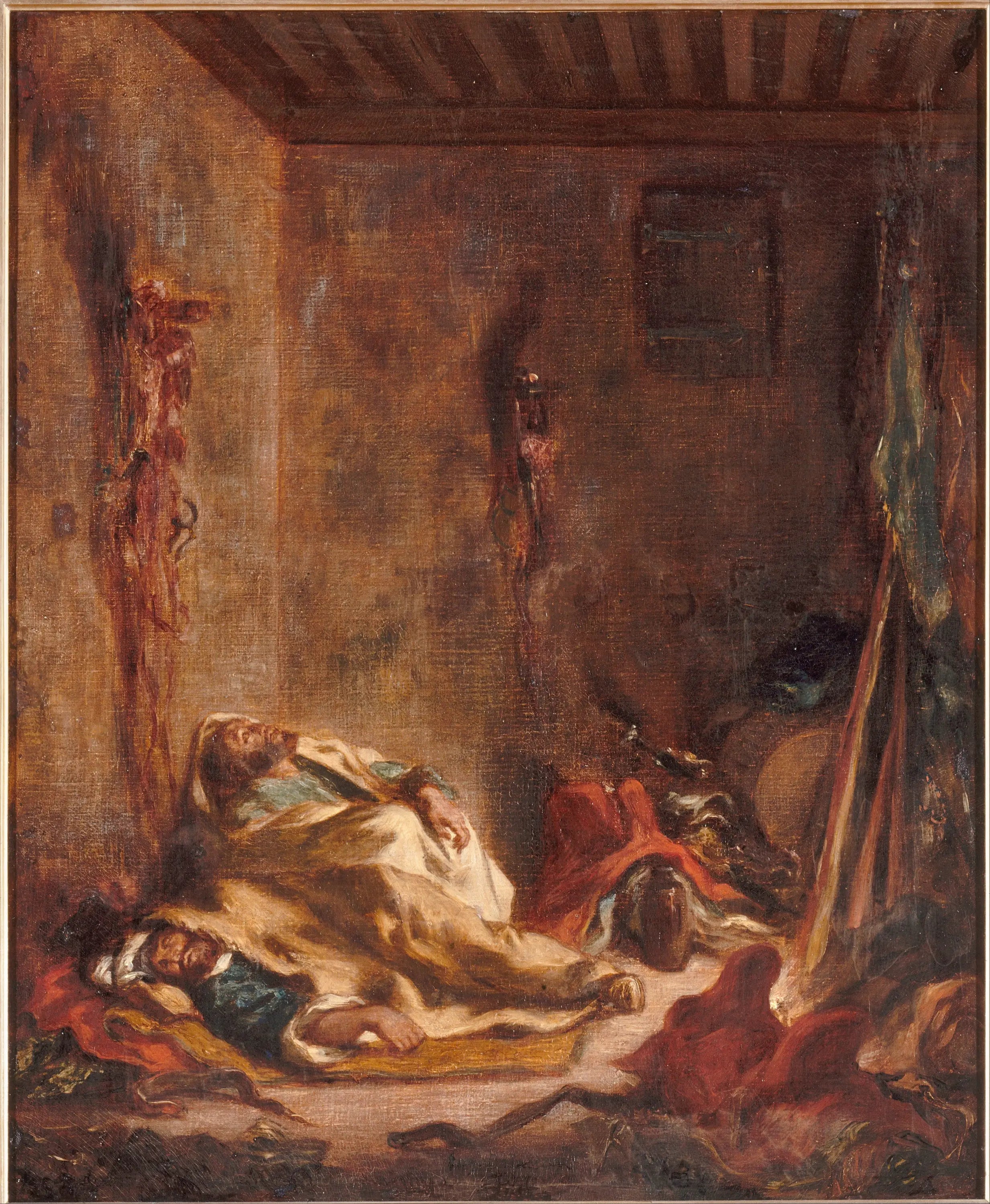 Reproduction du tableau « Corps de garde marocain - Eugène Delacroix » par Alpha Reproduction en peinture à l’huile