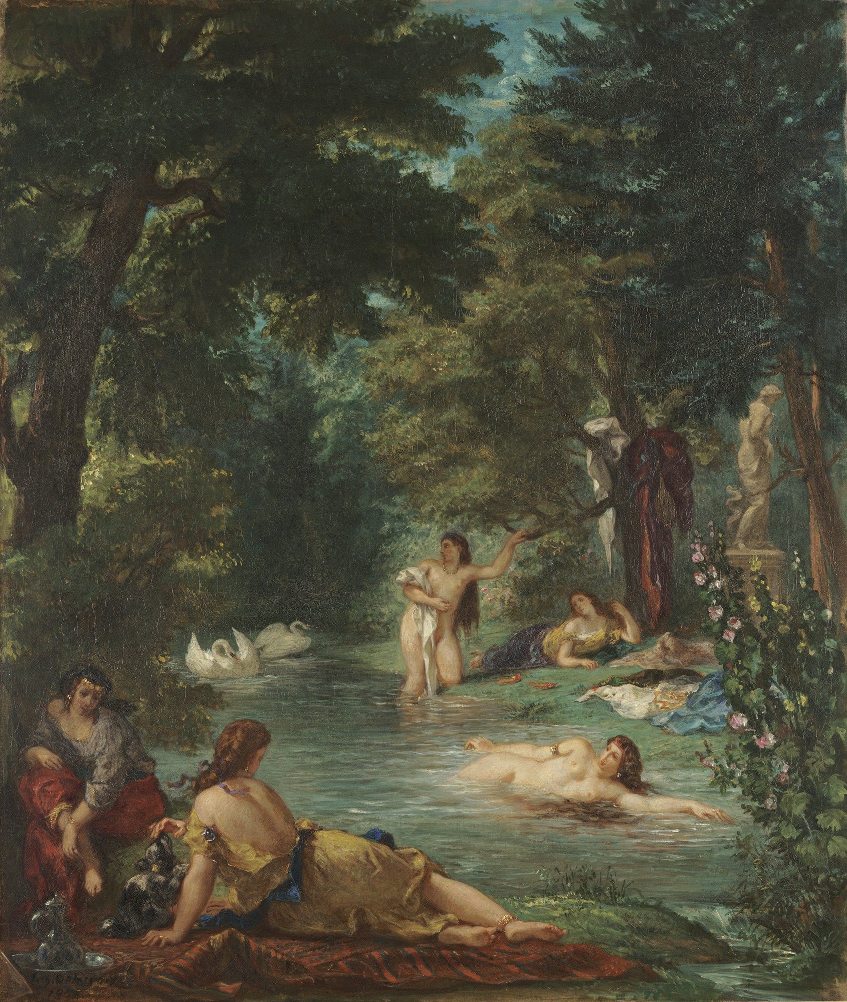Reproduction du tableau « Les baigneuses - Eugène Delacroix » par Alpha Reproduction en peinture à l’huile
