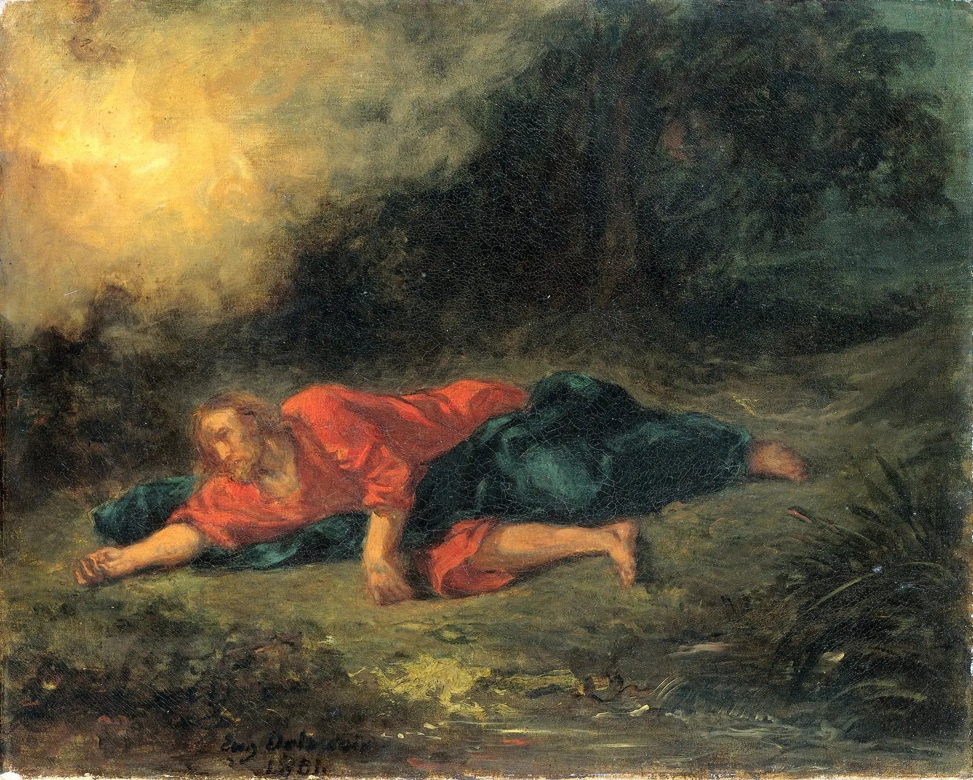 Reproduction du tableau « L'agonie dans le jardin - Eugène Delacroix » par Alpha Reproduction en peinture à l’huile