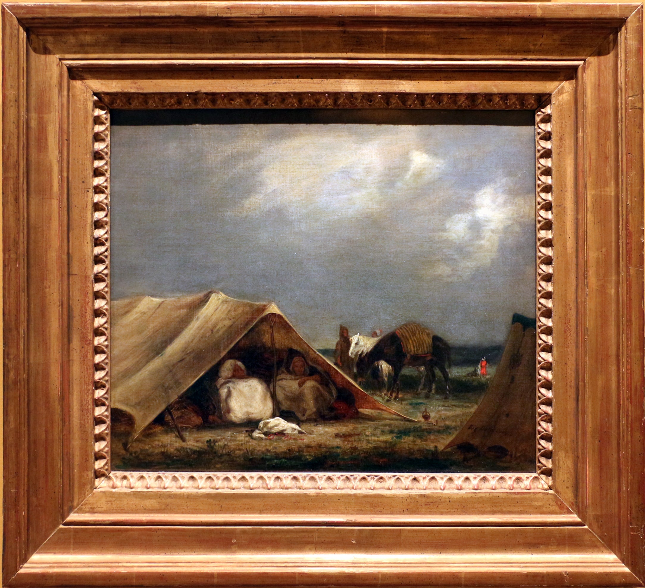 Reproduction du tableau « Halte des Muletiers - Eugène Delacroix » par Alpha Reproduction en peinture à l’huile