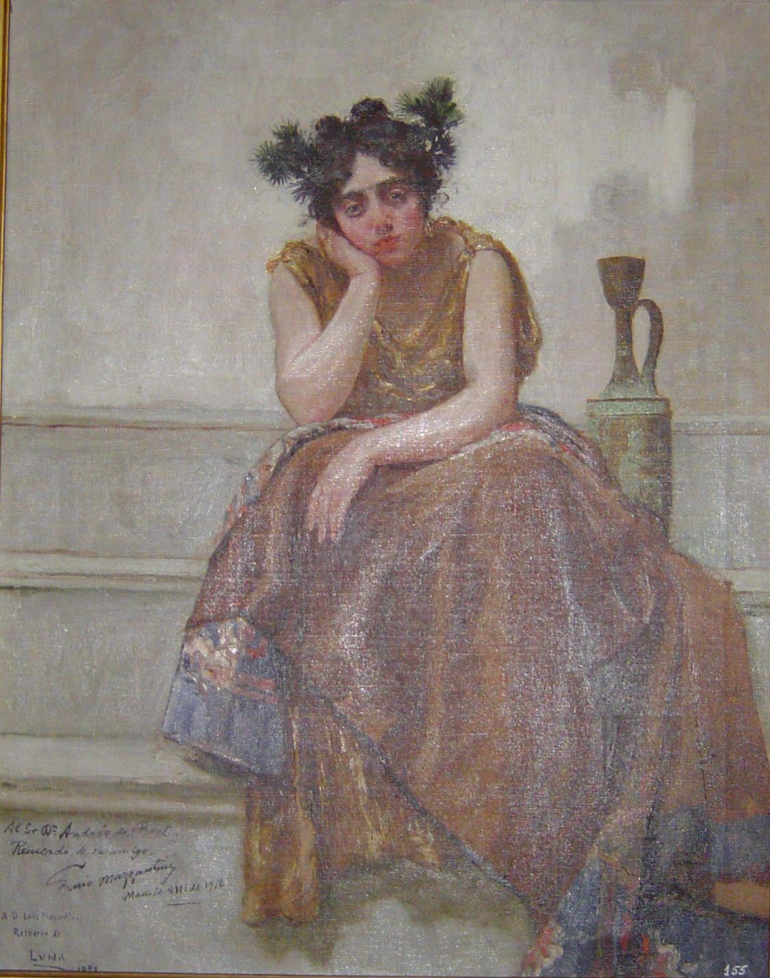 Figure féminine — Juan Luna, vers 1890, Huile sur toile