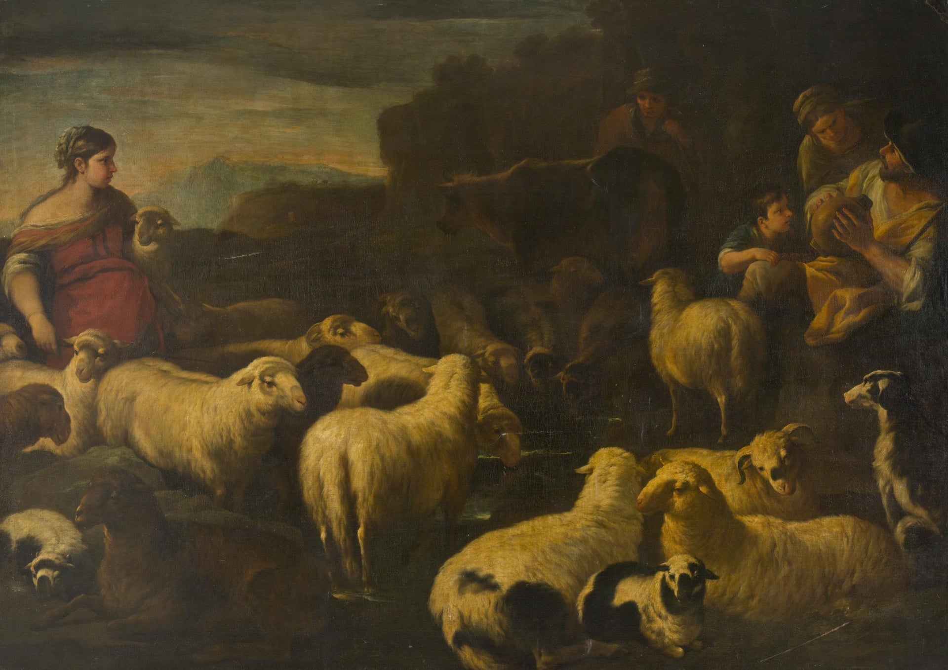 Troupeau de moutons - Luca Giordano