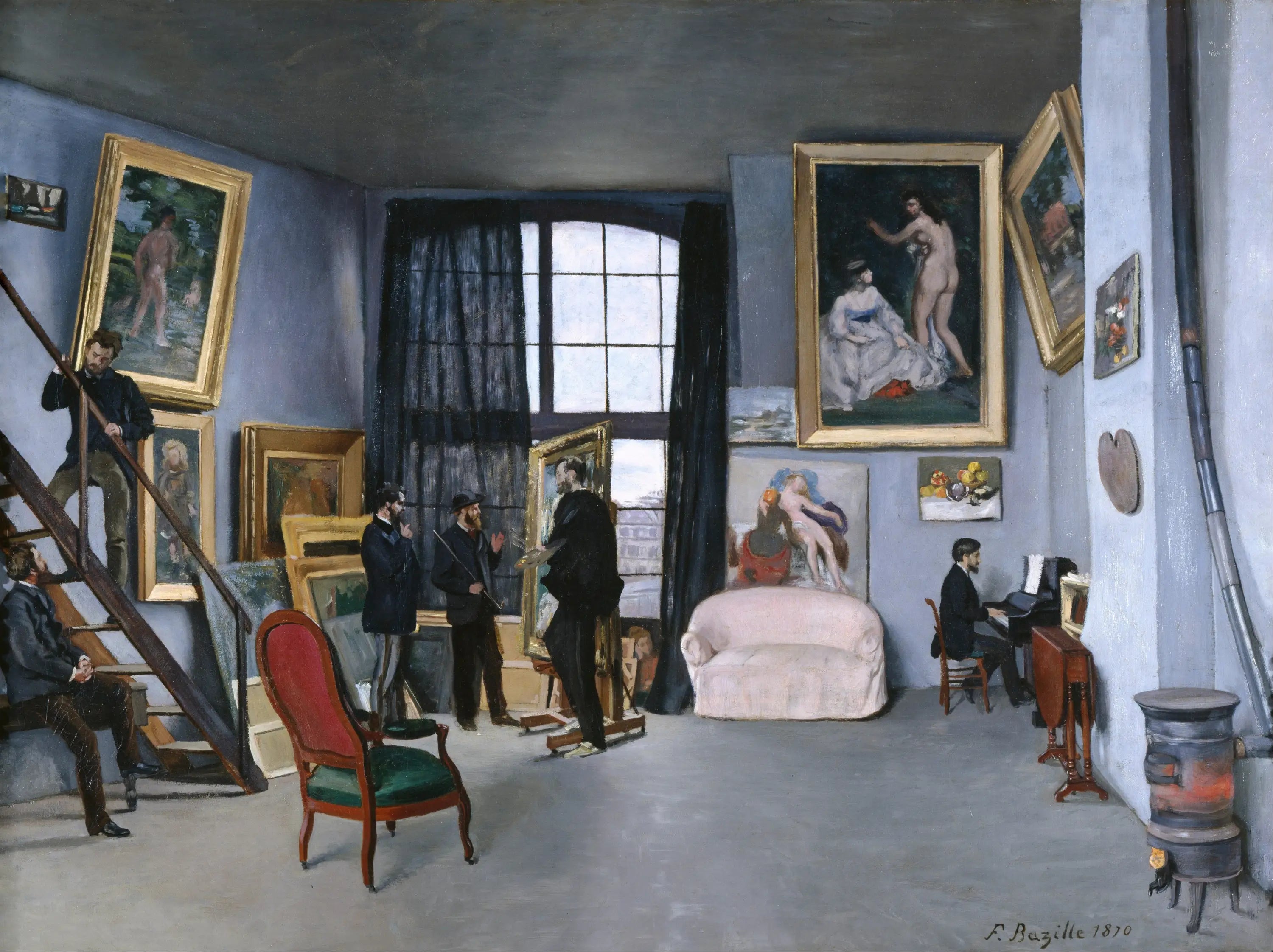 Reproduction du tableau « L'Atelier de la rue de la Condamine - Édouard Manet » par Alpha Reproduction en peinture à l’huile