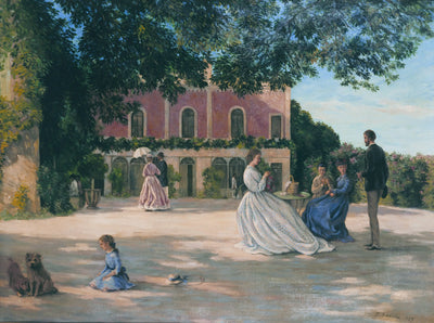 Reproduction du tableau « La Terrasse de Méric - Frédéric Bazille » par Alpha Reproduction en peinture à l’huile