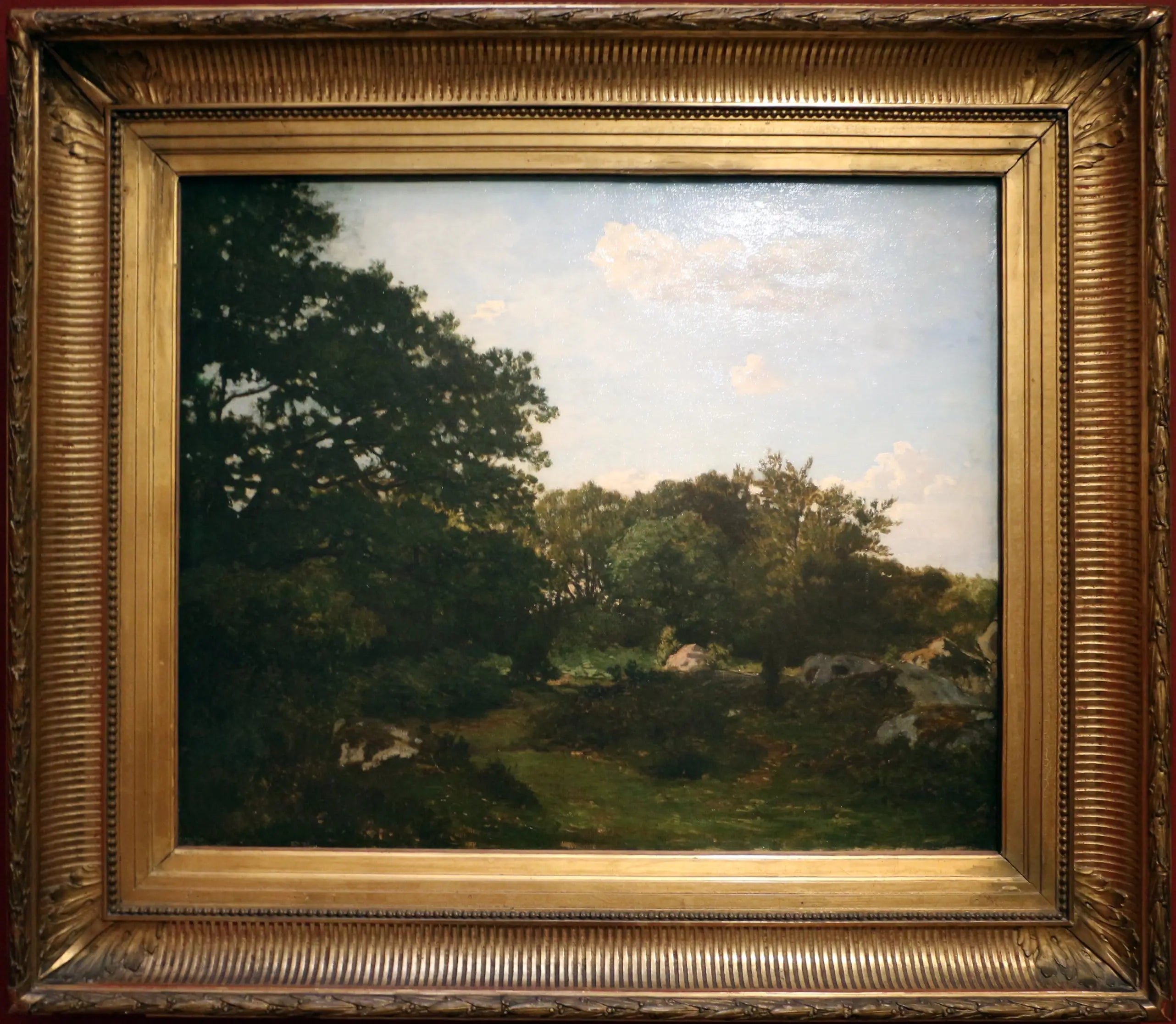 Reproduction du tableau « Forêt de Fontainebleau - Frédéric Bazille » par Alpha Reproduction en peinture à l’huile