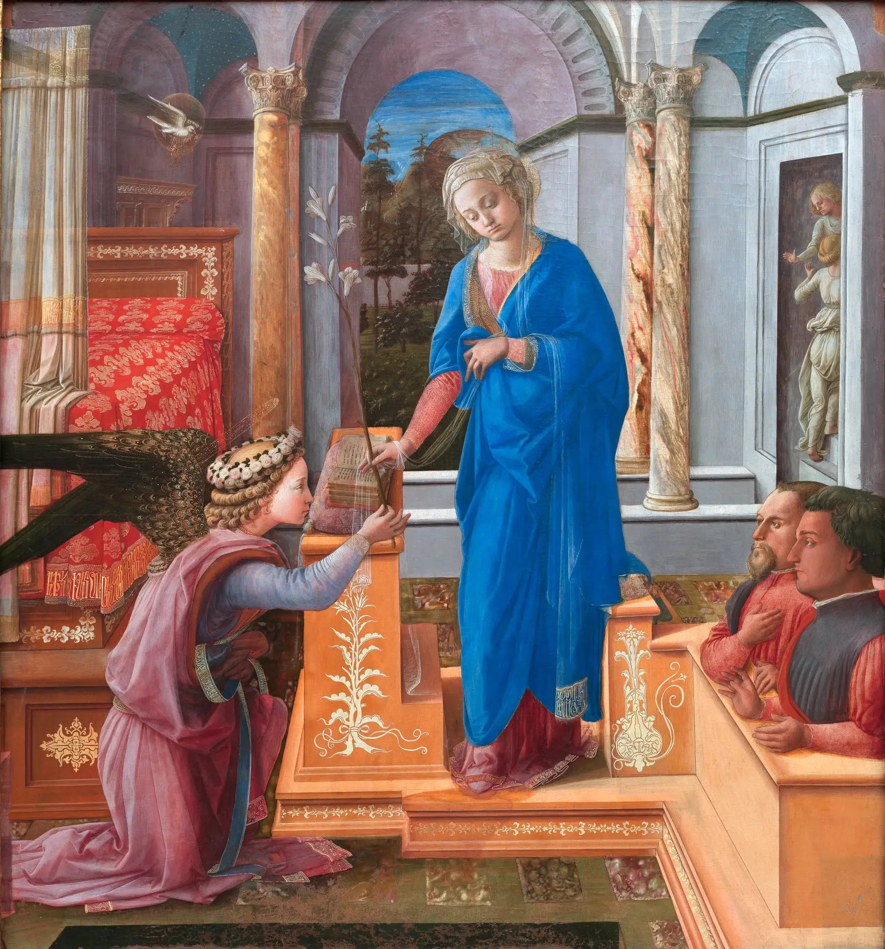 Annonciation aux deux donateurs agenouillés - Fra Filippo Lippi - Alpha Reproduction