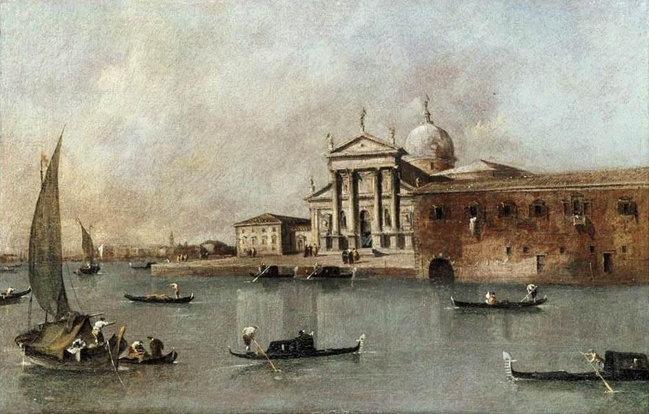 Venise : Vue de l'église de San Giorgio Maggiore depuis la Giudecca - Francesco Guardi