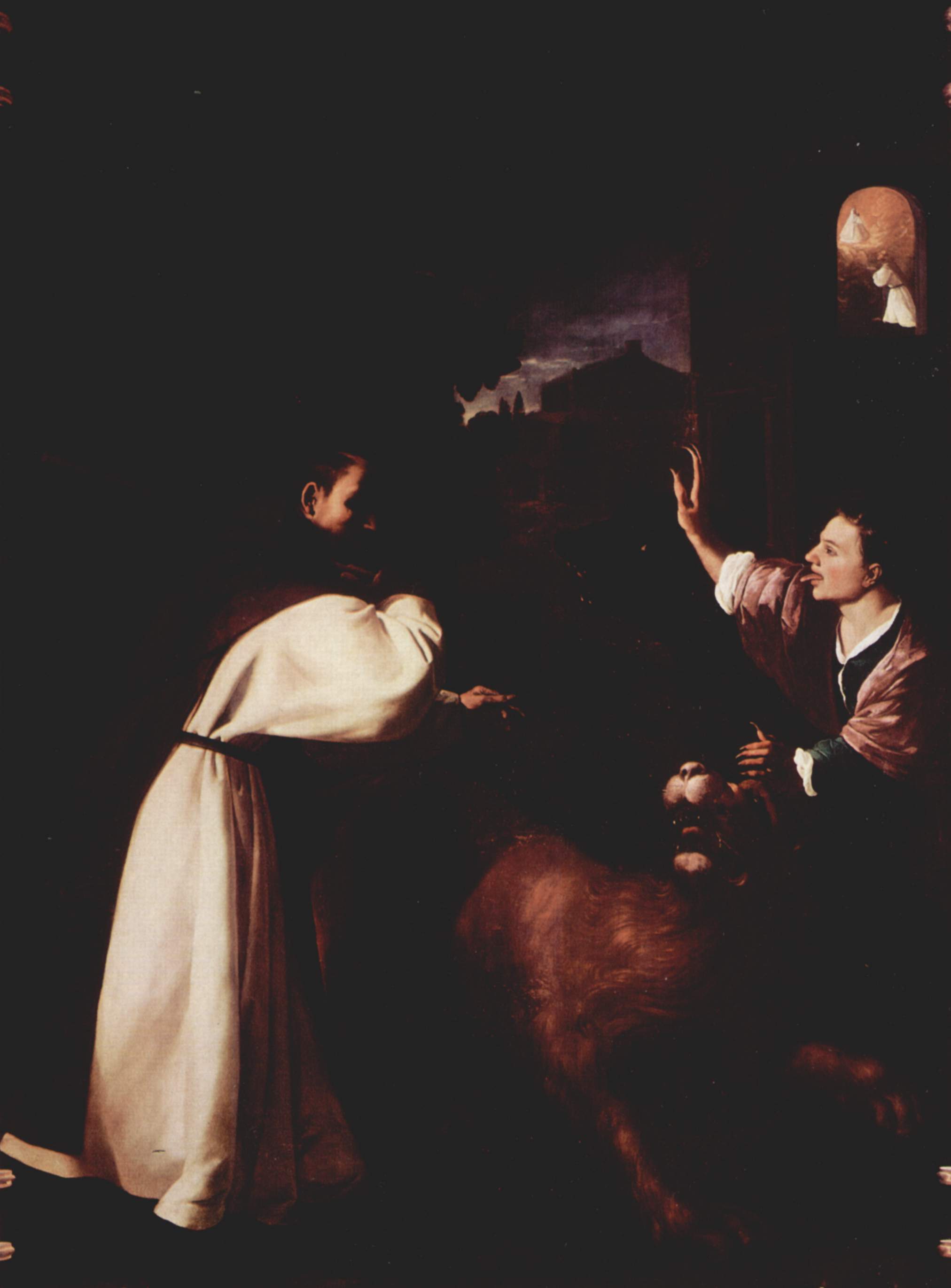 La lutte du frère Diego de Orgaz contre les démons - Francisco de Zurbarán