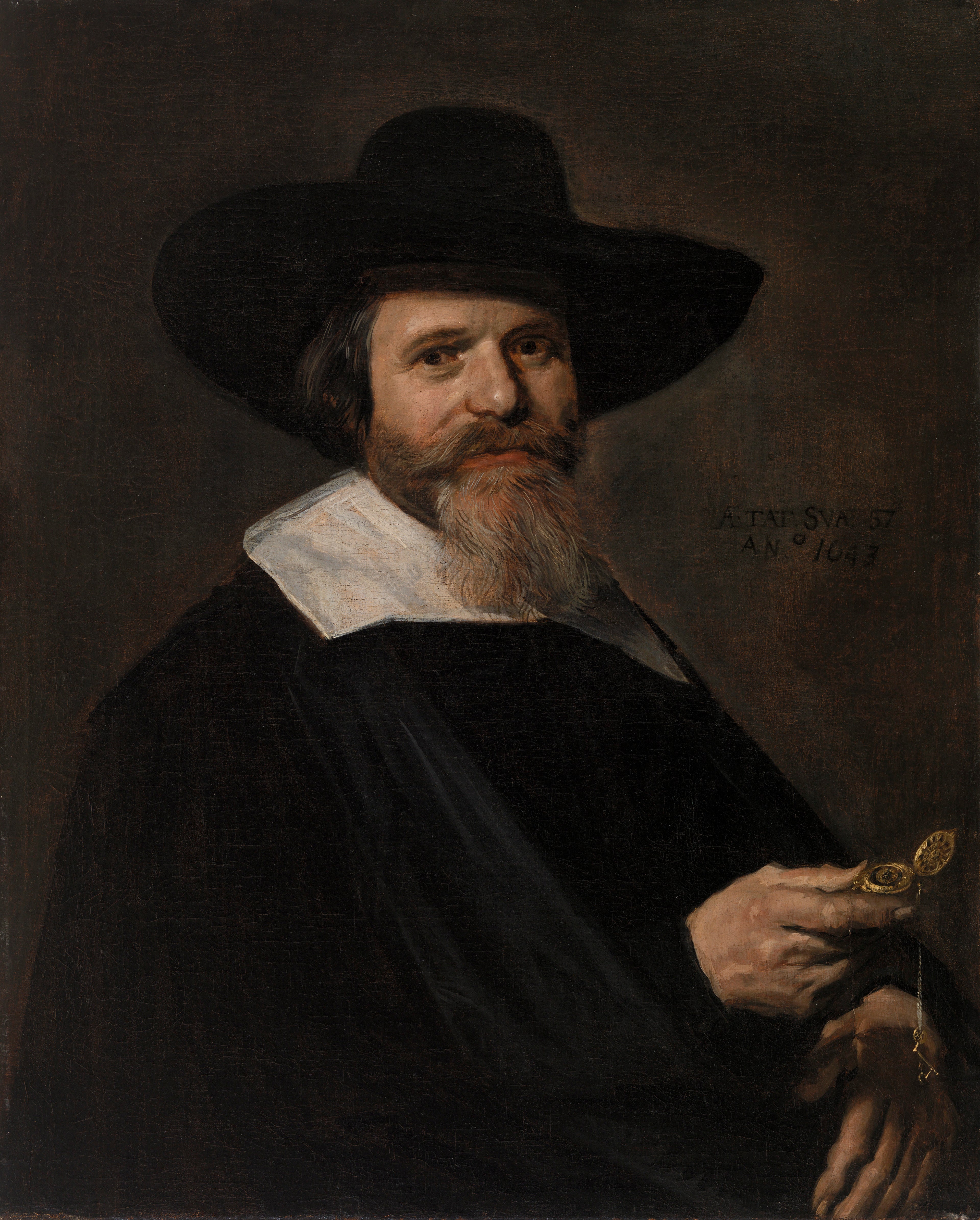 portrait d'un homme inconnu avec une montre - Frans Hals