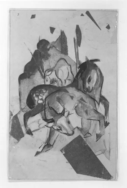 Reproduction du tableau « Q30073140 - Franz Marc » par Alpha Reproduction en peinture à l’huile