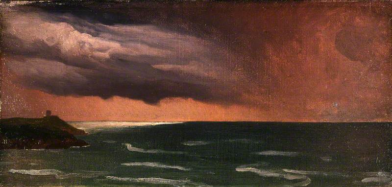 Une scène côtière, Irlande : effet de tempête - Frederic Leighton