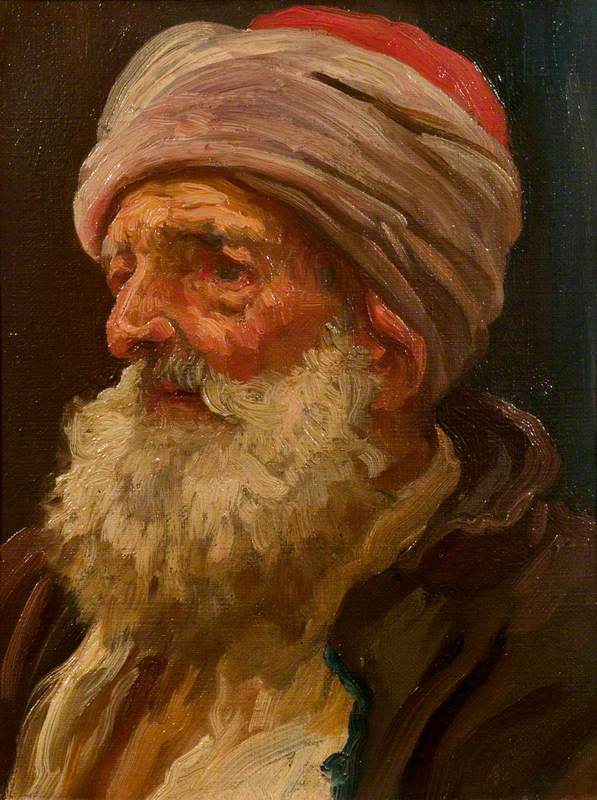 Tête d'un vieil Arabe - Frederic Leighton