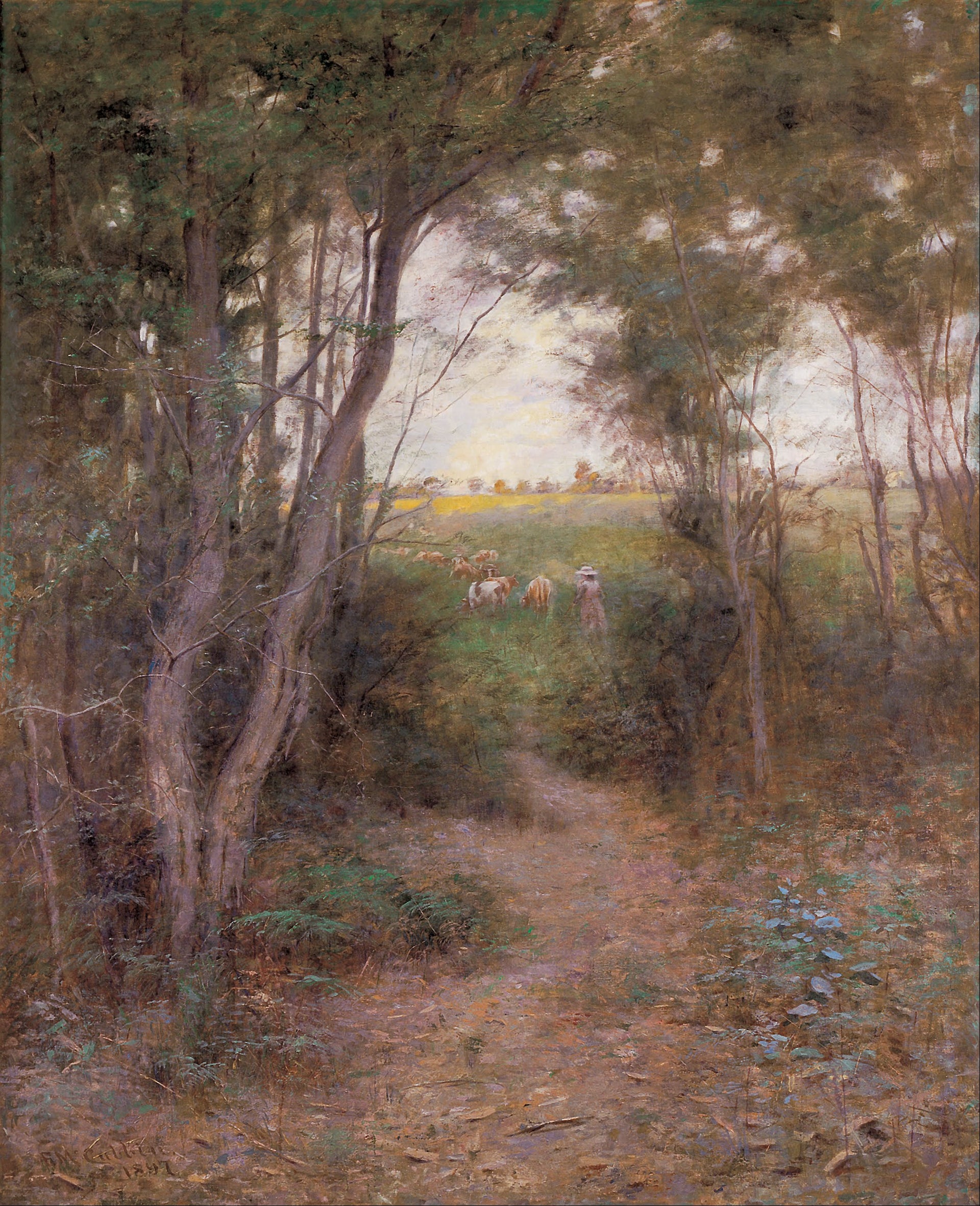 Frederick McCubbin, Ti-tree glade, 1910, huile sur panneau de bois, National Gallery of Victoria