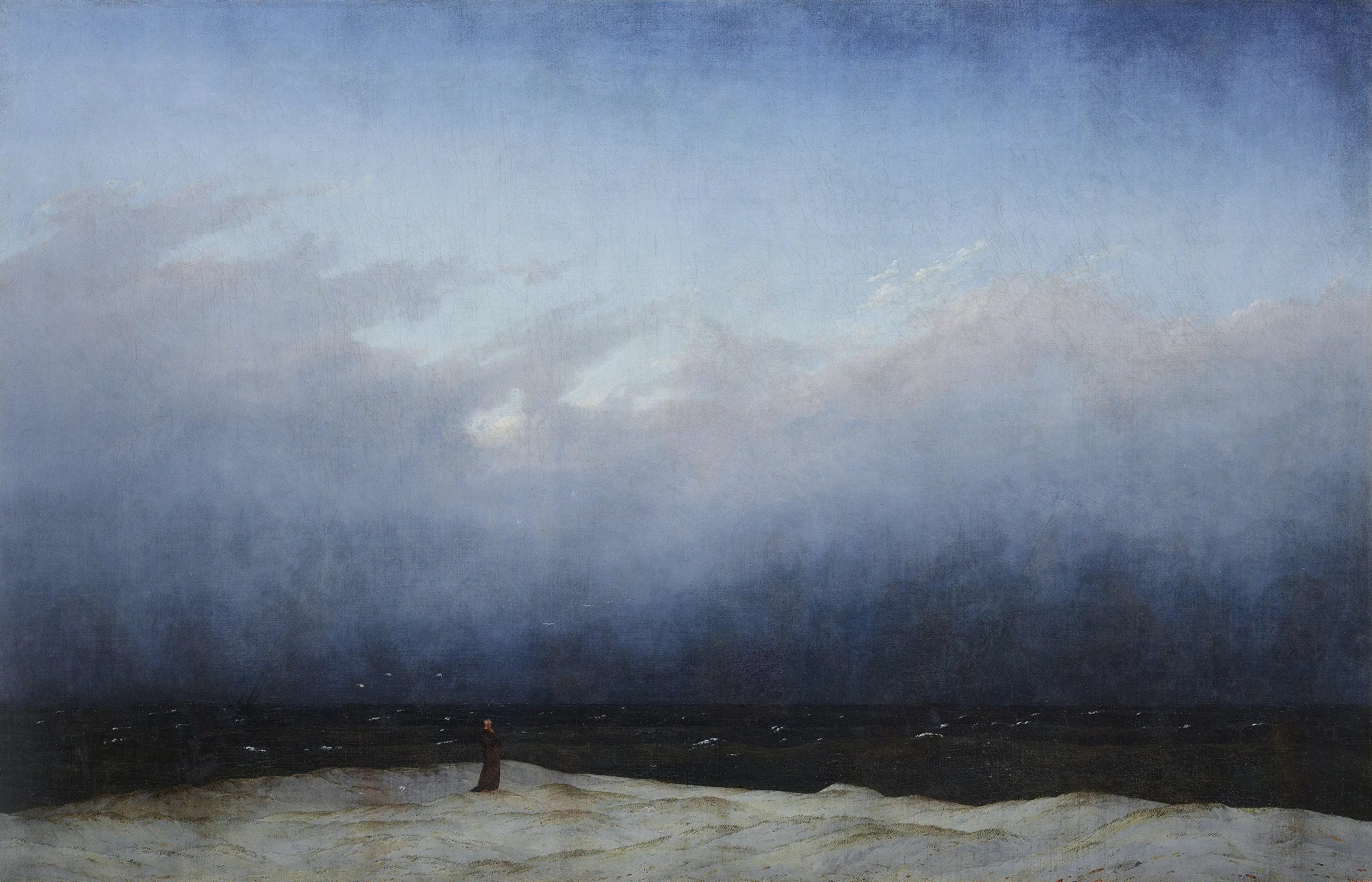 Reproduction du tableau « Le Moine au bord de la mer - Caspar David Friedrich » par Alpha Reproduction en peinture à l’huile