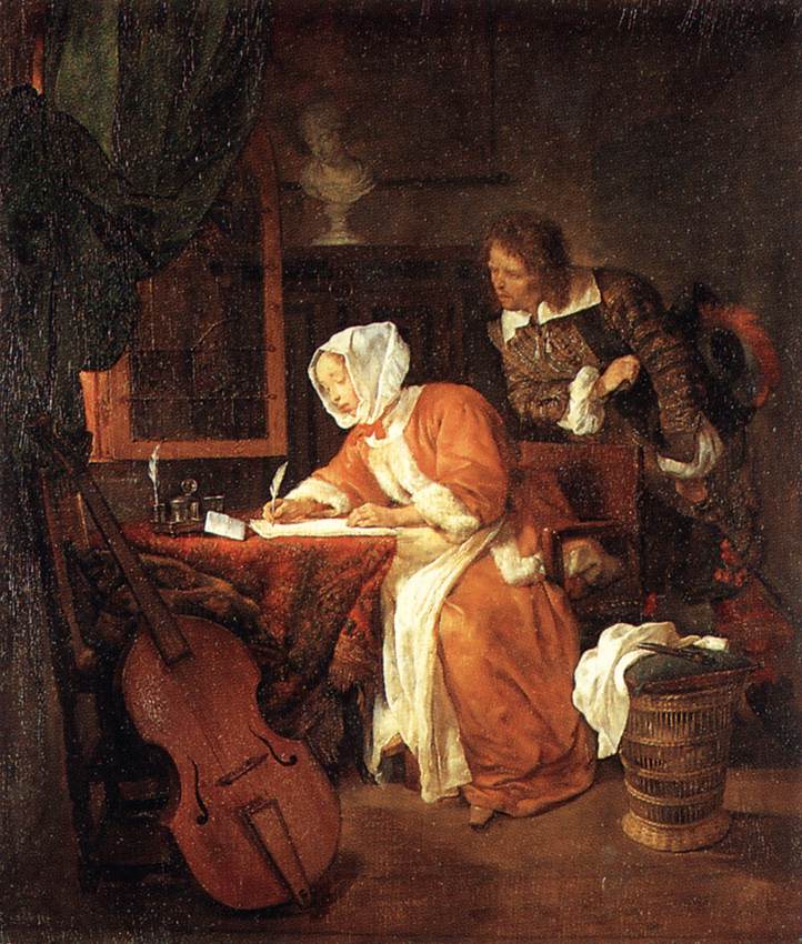 L'auteur de la lettre surpris - Gabriel Metsu