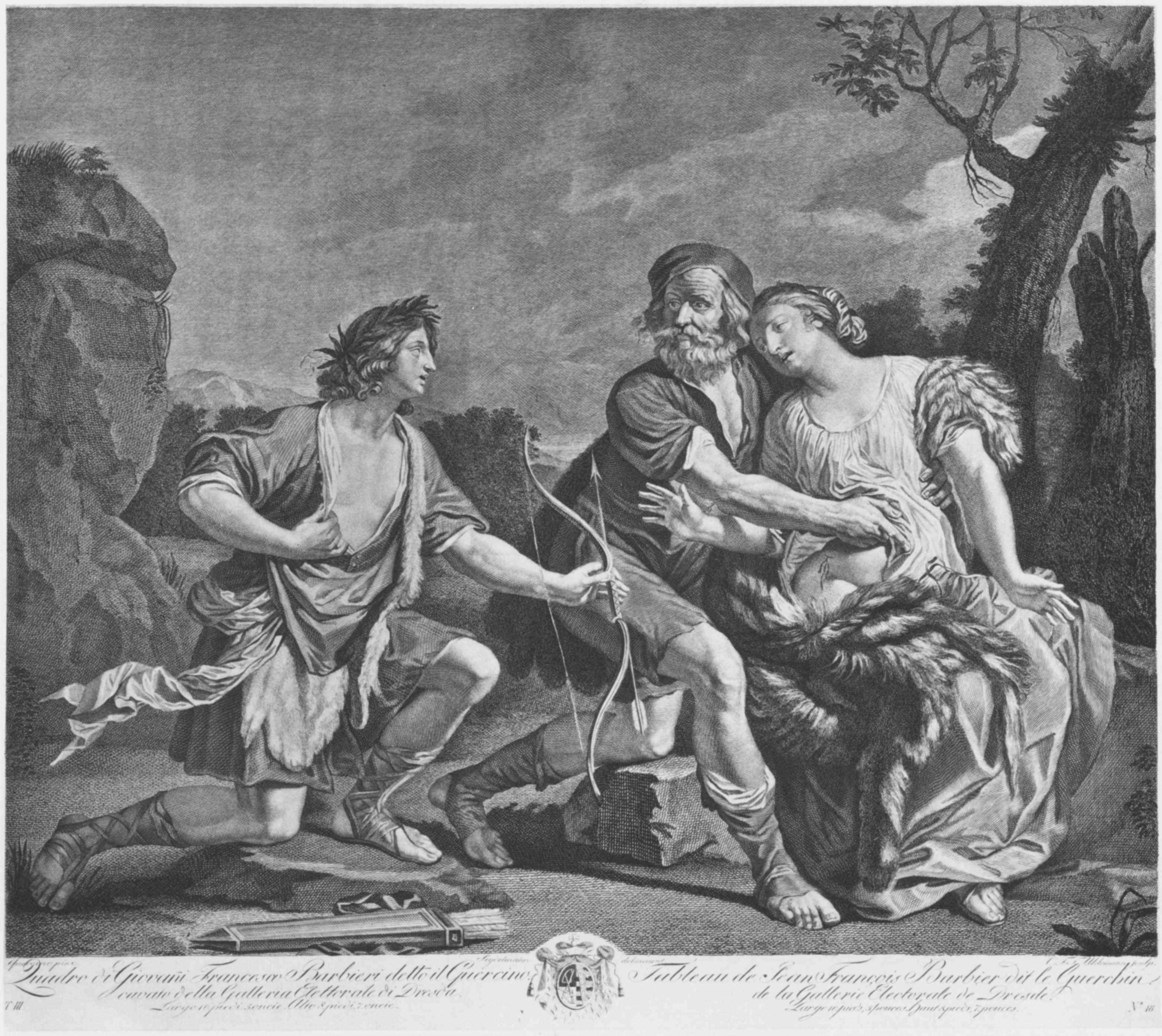 Dorinda Silvio et Linco - Guercino - Alpha Reproduction