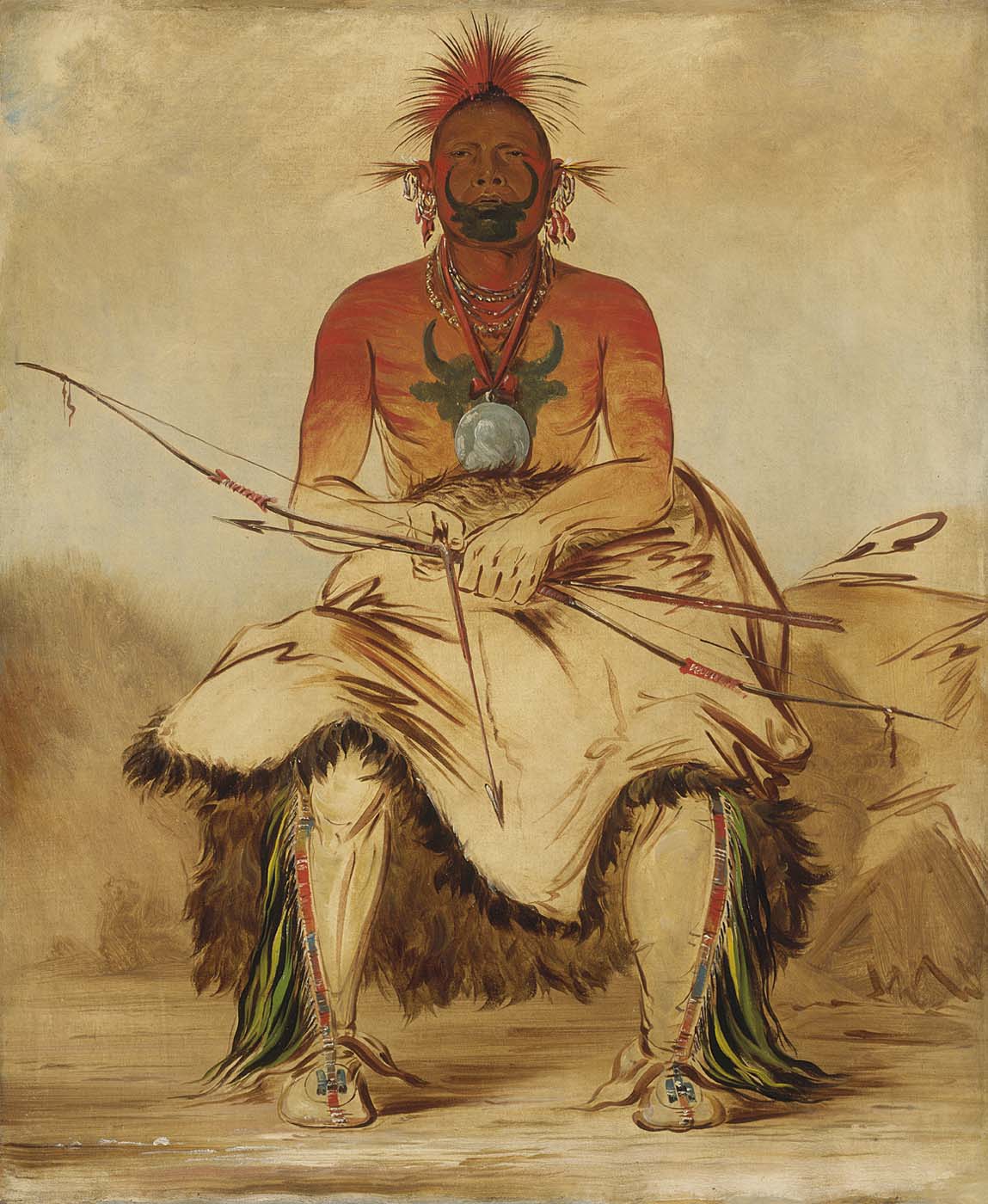 La-dóo-ke-a, Buffalo Bull, un grand guerrier Pawnee - George Catlin