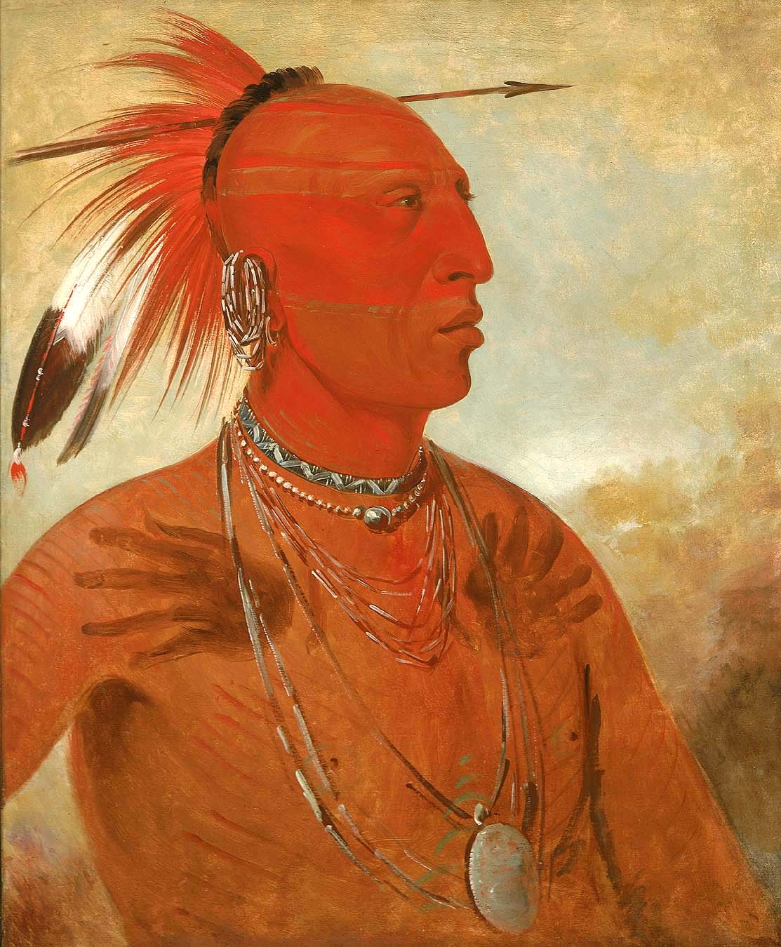 La-wáh-he-coots-la-sháw-no, Brave Chef, un Skidi (Loup) Pawnee - George Catlin