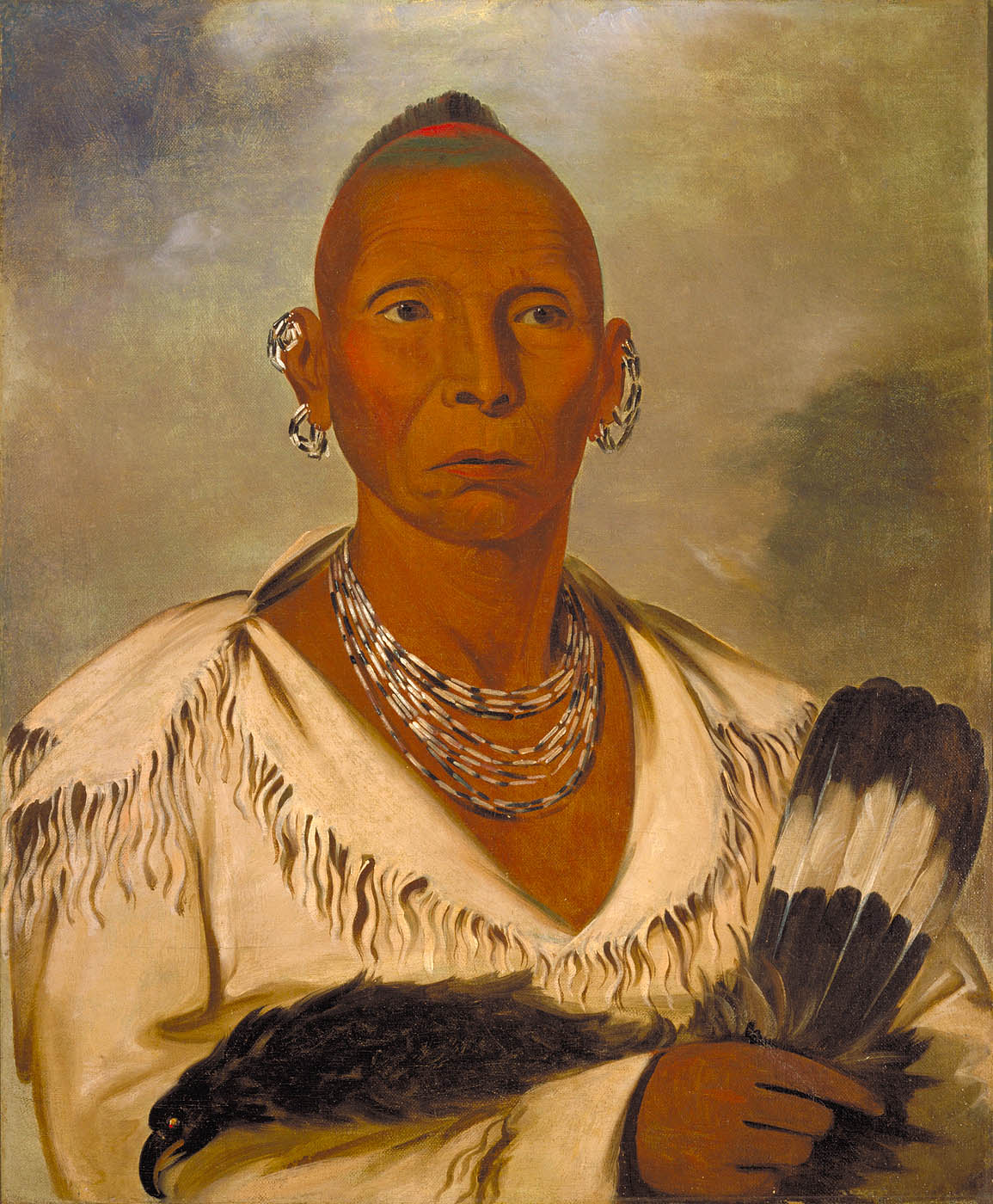 Múk-a-tah-mish-o-káh-kaik, Black Hawk, éminent chef de sac - George Catlin