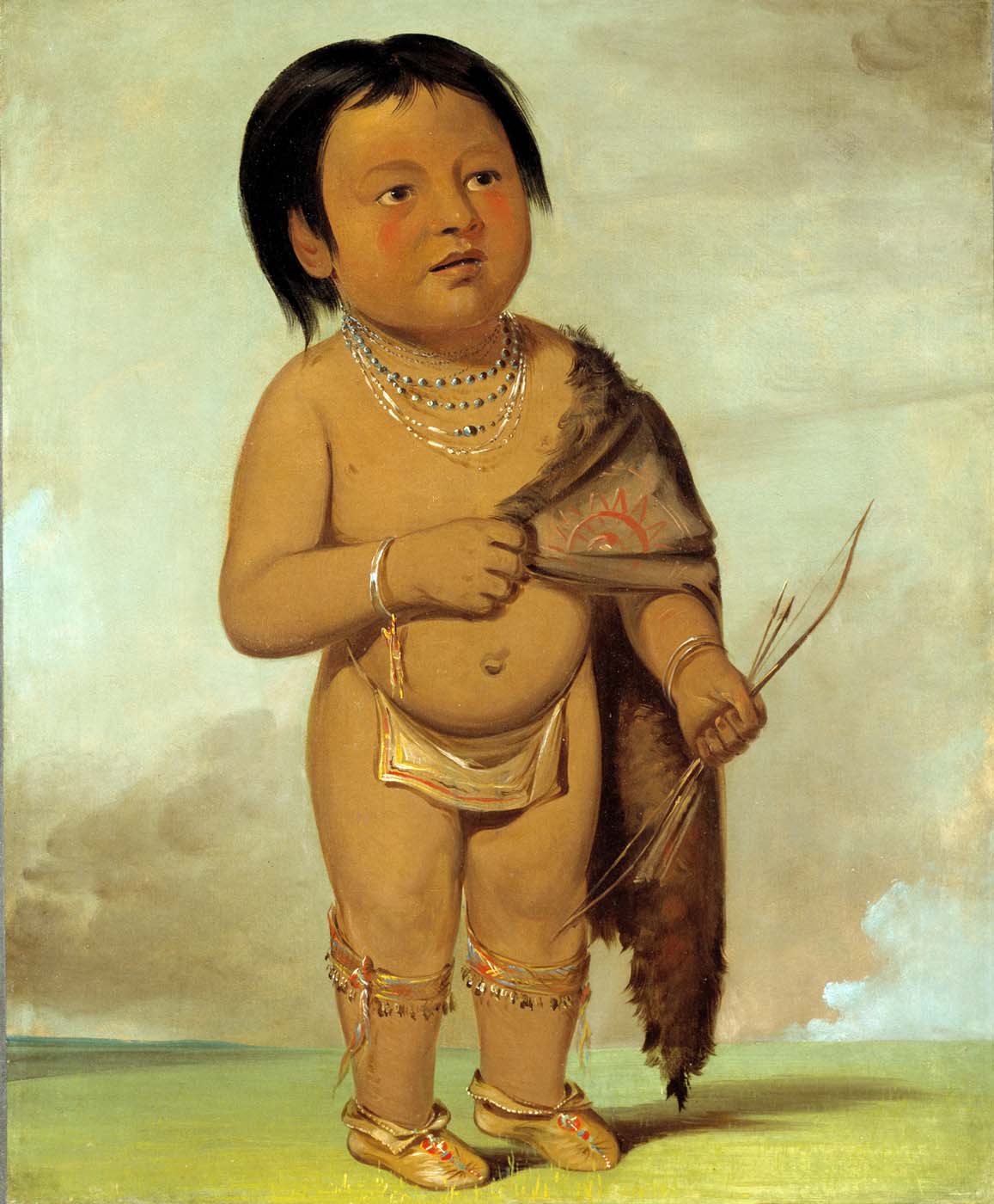 Tcha-aés-ka-ding, petit-fils de Buffalo Bull's Back Fat - George Catlin