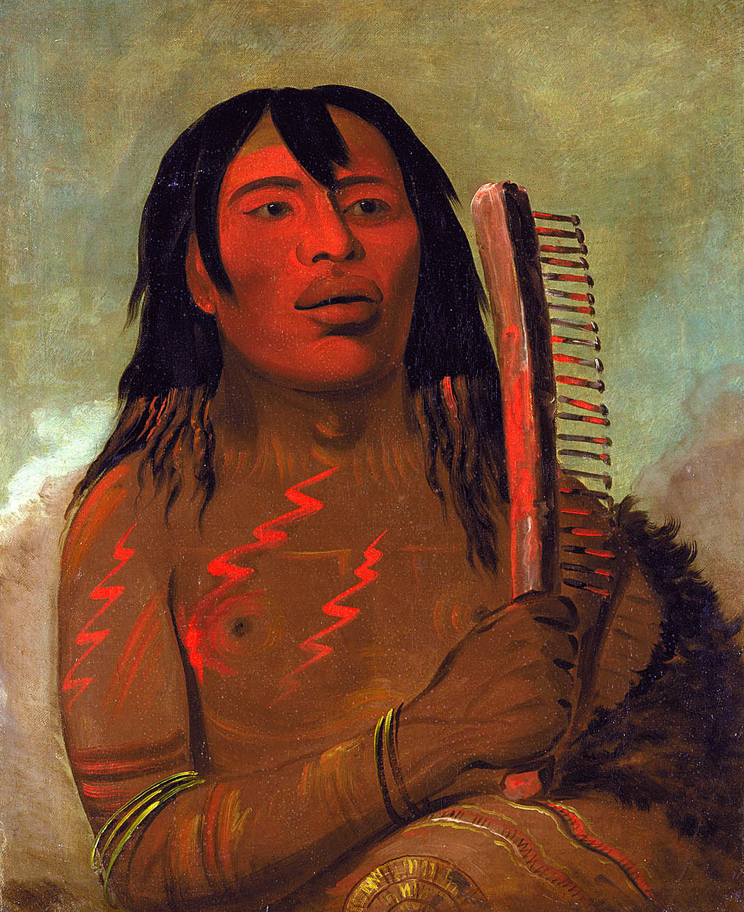 Tcha-dés-sa-ko-máh-pee, l'enfant de l'ours - George Catlin