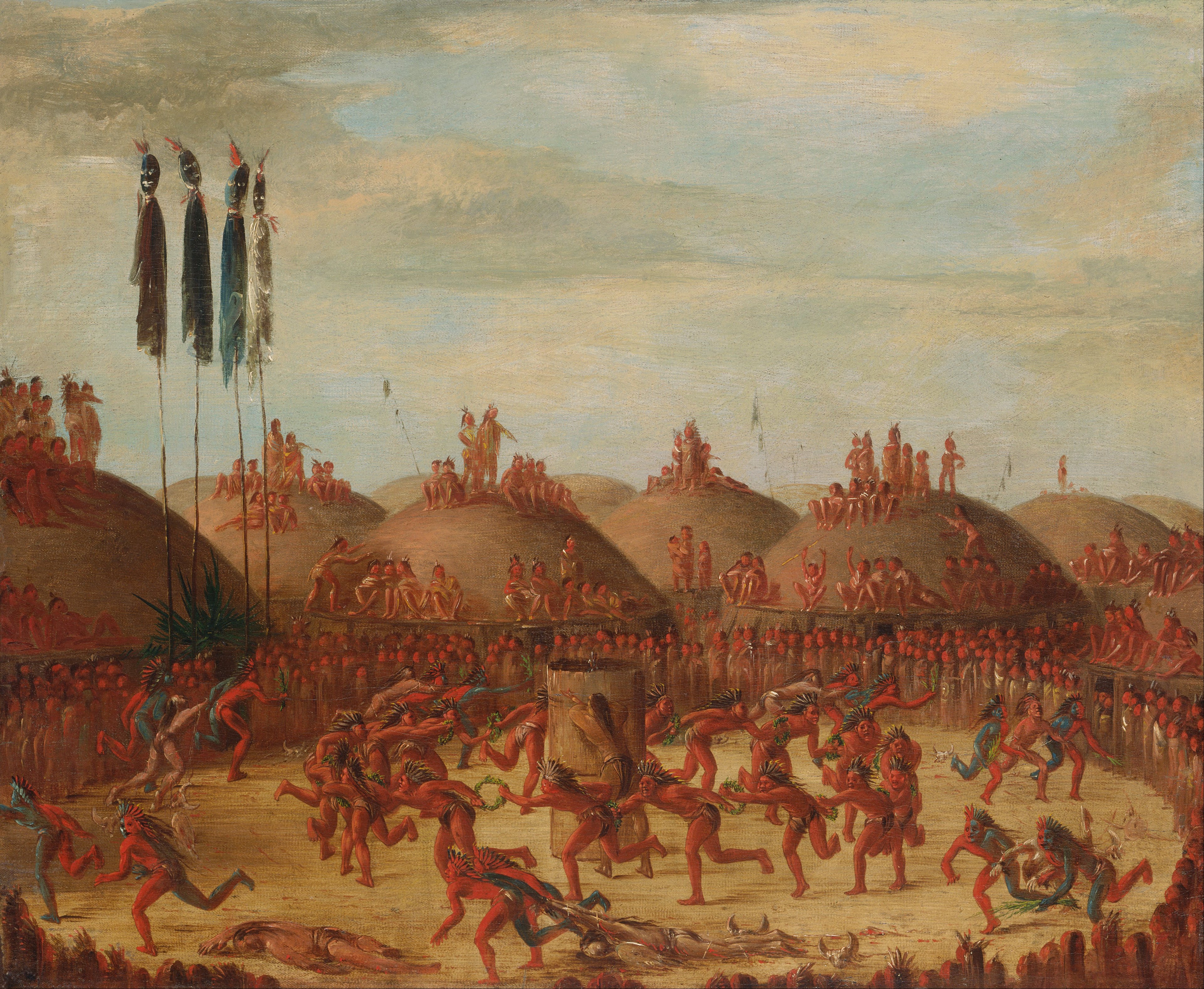 La dernière course, cérémonie du Mandan O-kee-pa - George Catlin