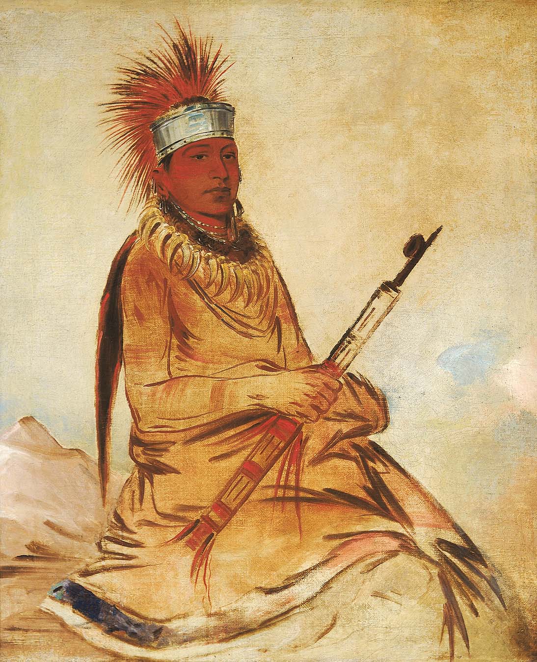W'y-ee-yogh, homme de bon sens, un brave - George Catlin