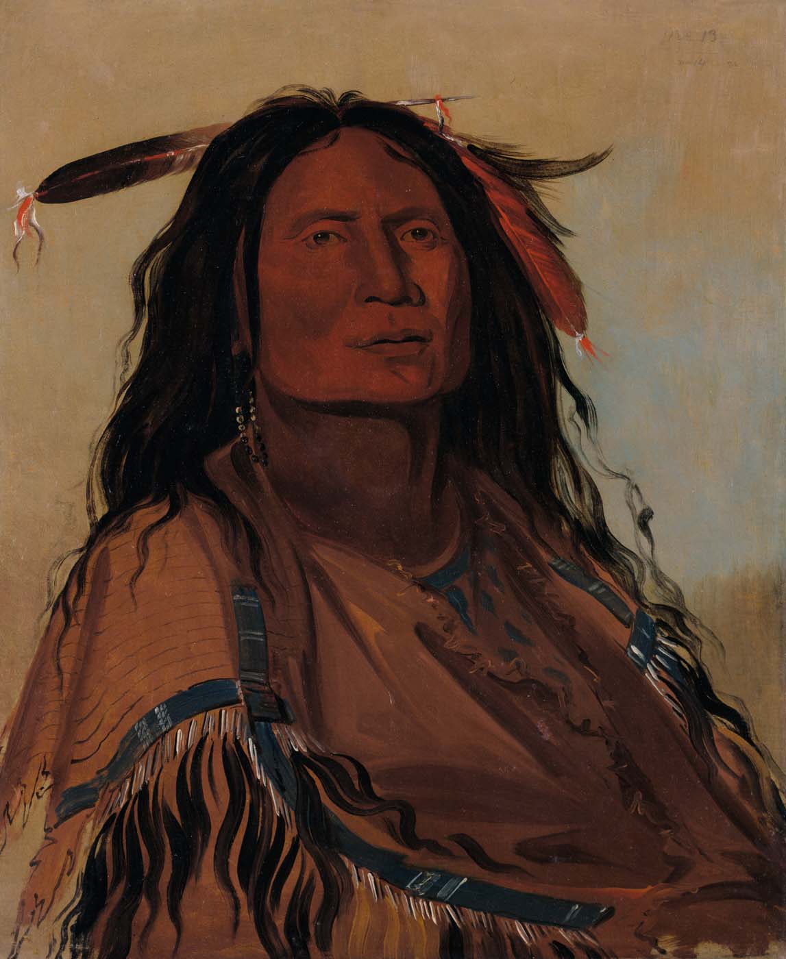 Wúk-mi-ser, Corn, un guerrier Miniconjou - George Catlin