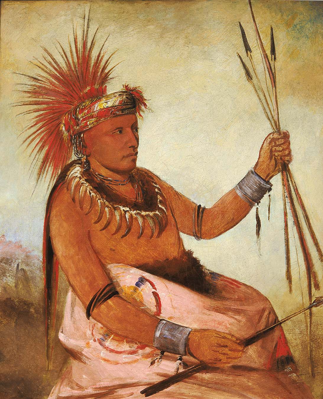Wos-cóm-mun, l'homme occupé, un courageux - George Catlin