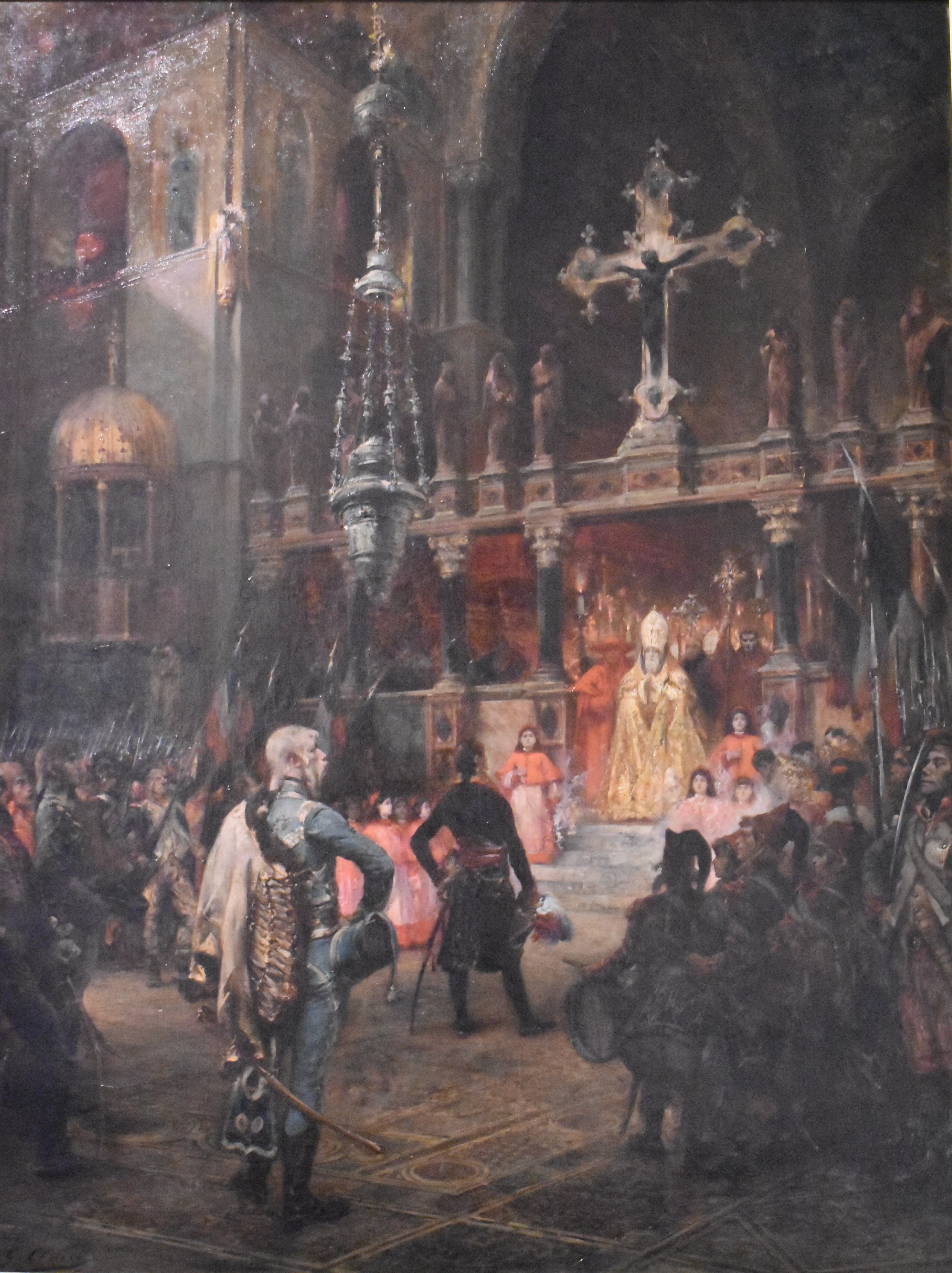 L'armée française dans l'église San Marco à Venise - Georges Clairin