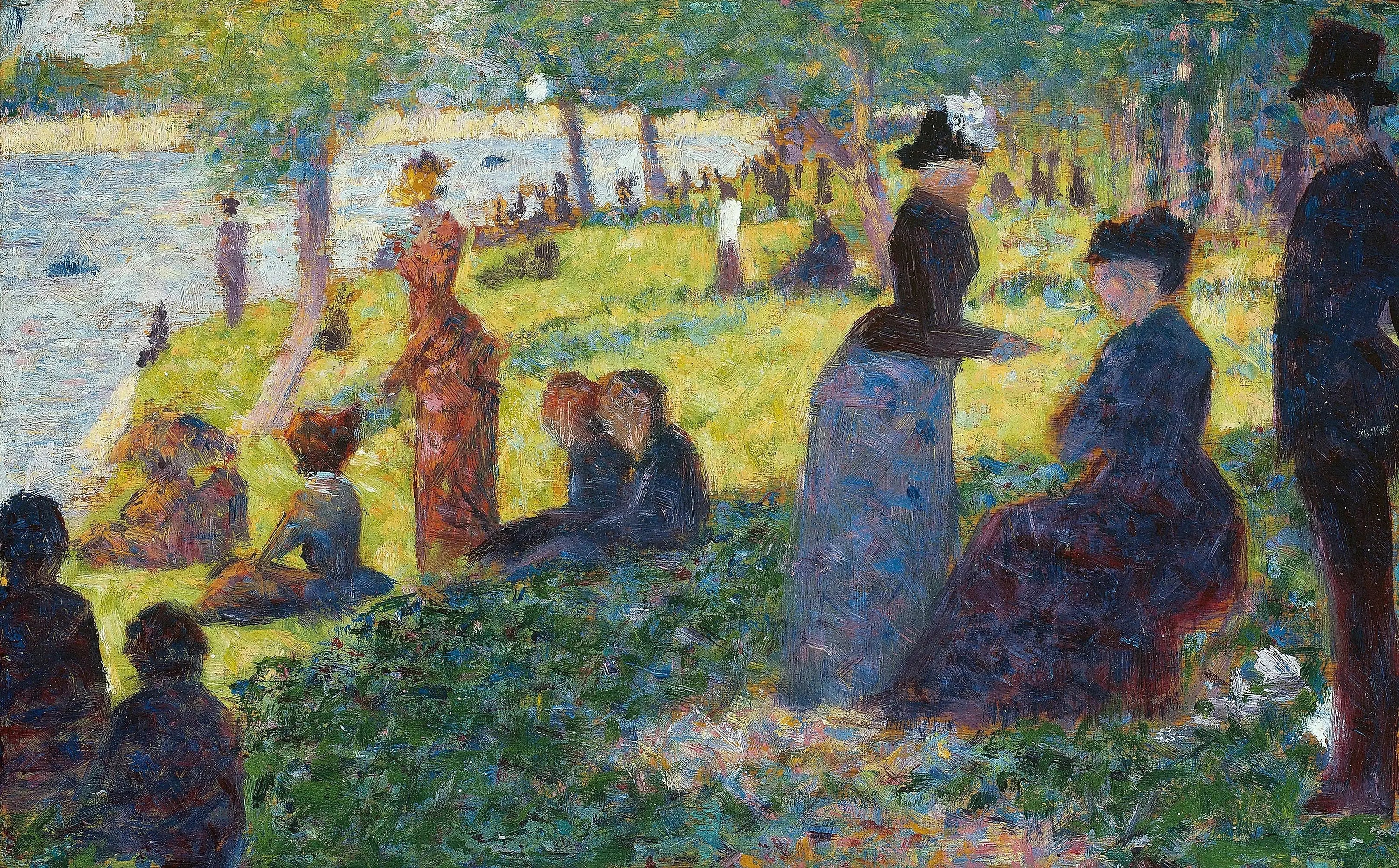 Reproduction du tableau « Étude pour 'La Grande Jatte' - Georges Seurat » par Alpha Reproduction en peinture à l’huile
