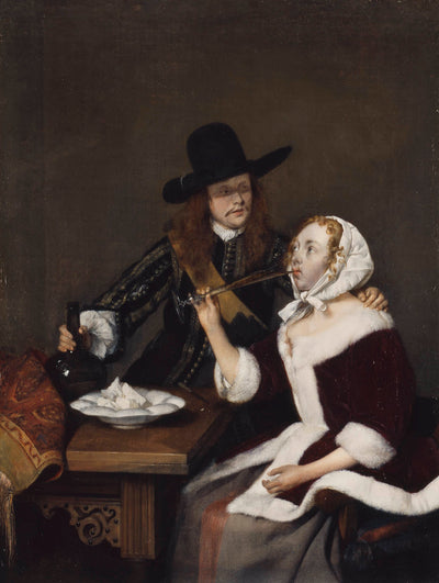 Homme incitant une femme à boire - Gerard ter Borch
