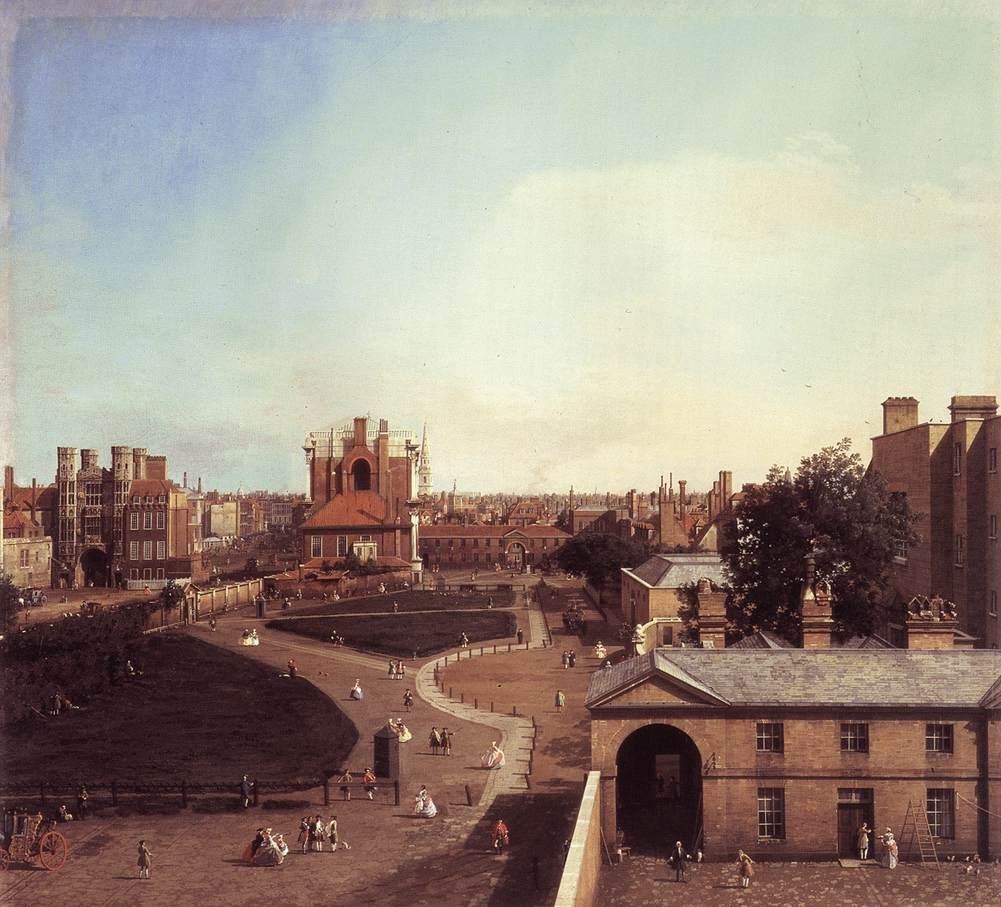 Londres : Whitehall et le Privy Garden depuis Richmond House - Canaletto