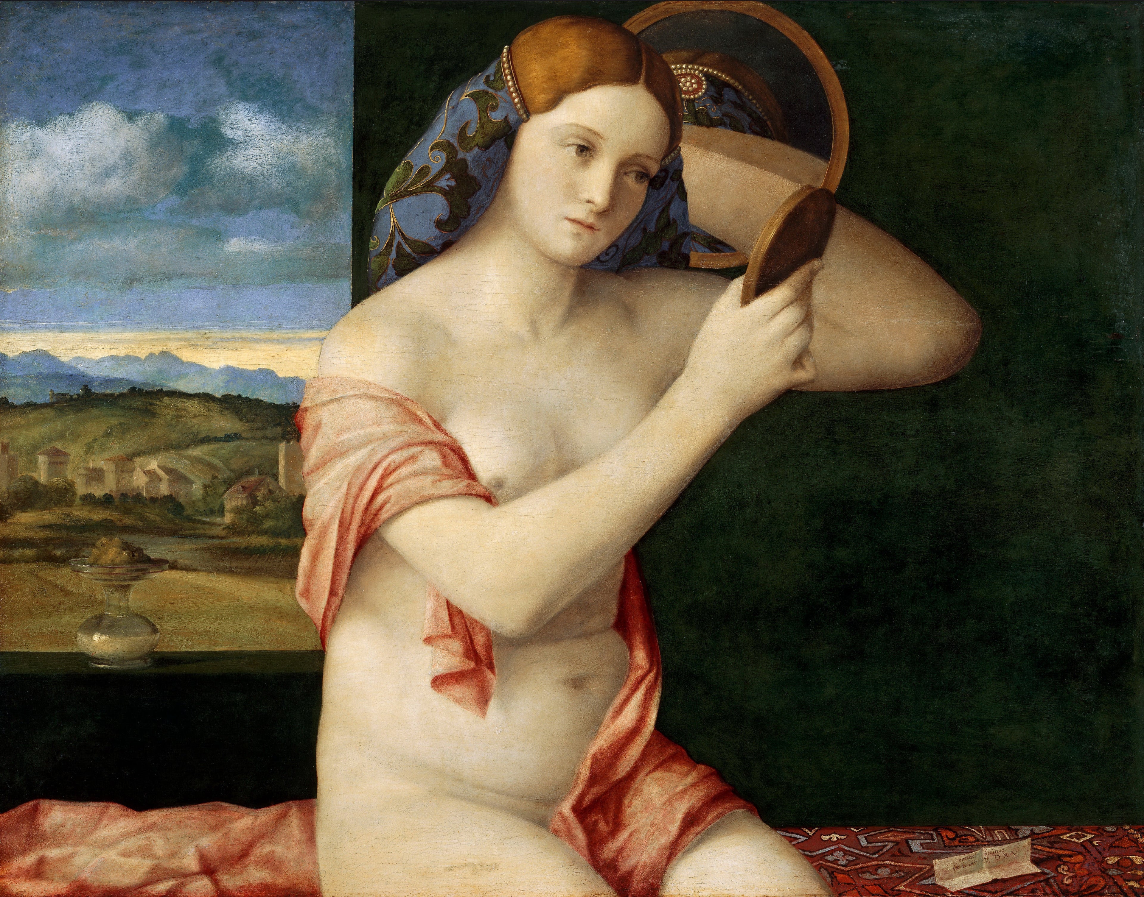 Jeune Femme nue au miroir - Giovanni Bellini