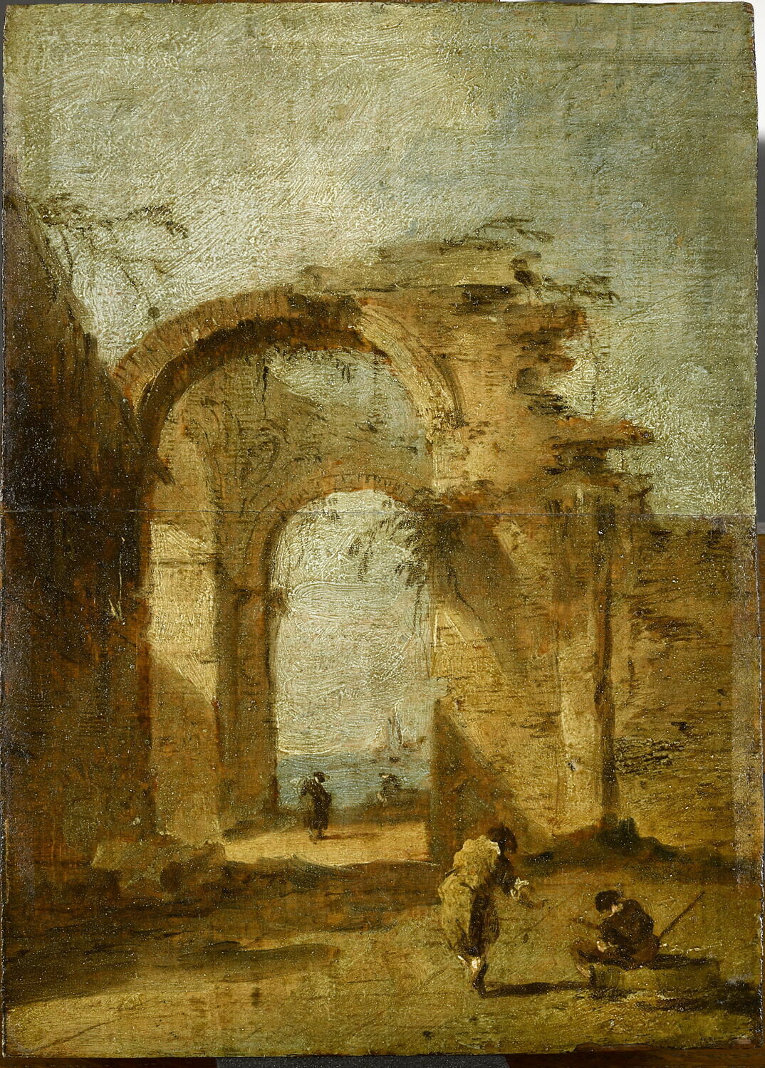 Caprice avec un arc en ruine - Francesco Guardi