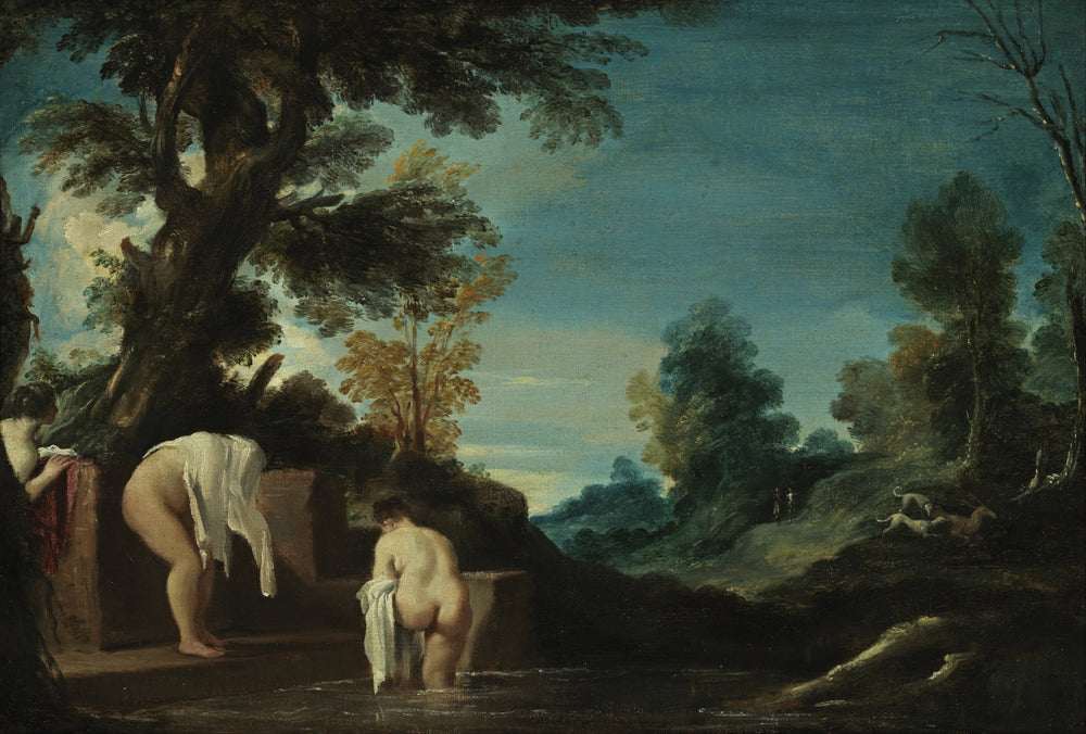 Paysage avec baigneuses - Guercino - Alpha Reproduction