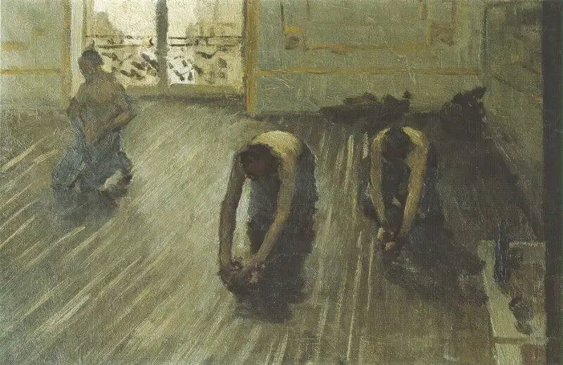 Reproduction du tableau « Les raboteurs de parquet (étude) - Gustave Caillebotte » par Alpha Reproduction en peinture à l’huile