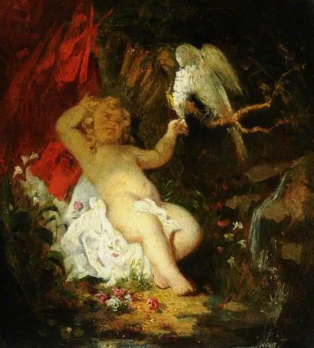 Garçon avec un perroquet - Gustave Courbet - Alpha Reproduction