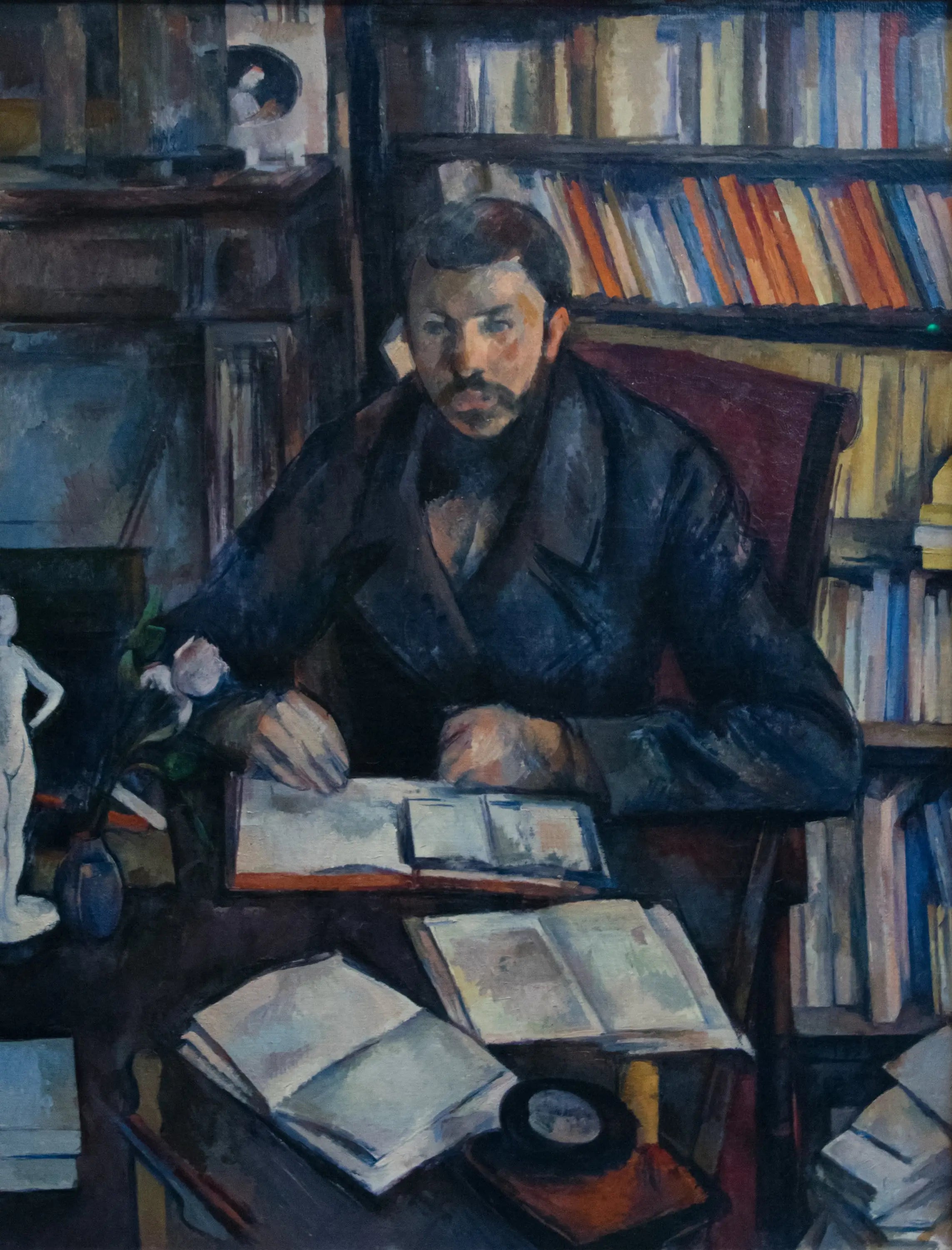 Reproduction du tableau « Portrait de Gustave Geffroy - Paul Cézanne » par Alpha Reproduction en peinture à l’huile