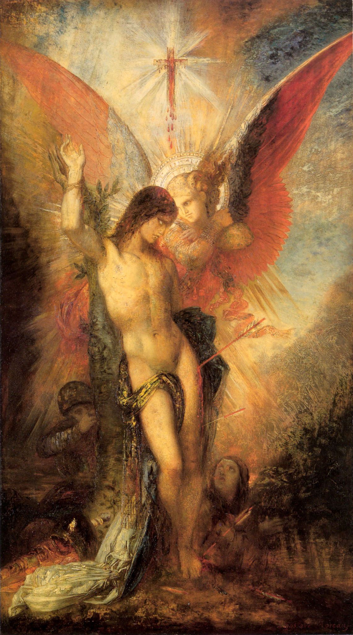 Saint-Sébastien et l'ange - Gustave Moreau