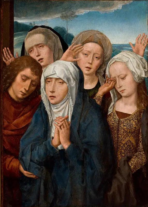 La Vierge en deuil avec saint Jean et les pieuses femmes de Galilée - Hans Memling - Alpha Reproduction