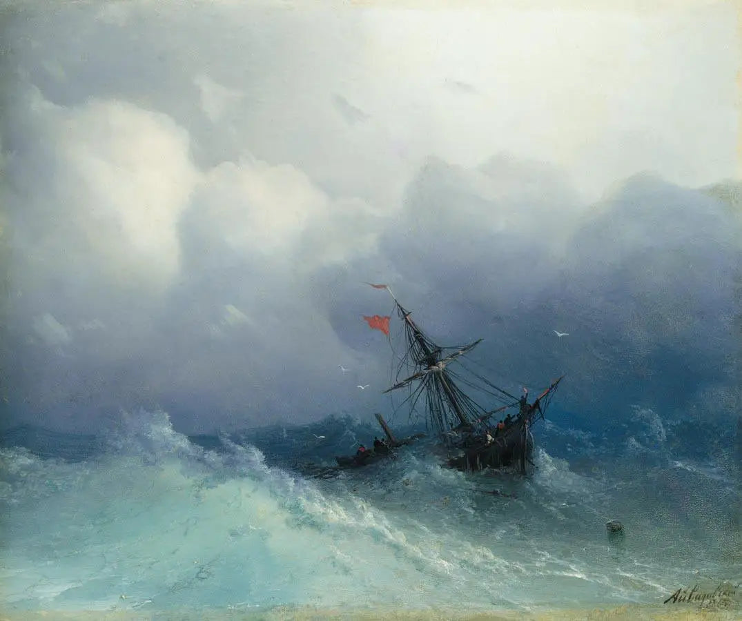 Naufrage sur une mer agitée - Ivan Aïvazovski - Alpha Reproduction