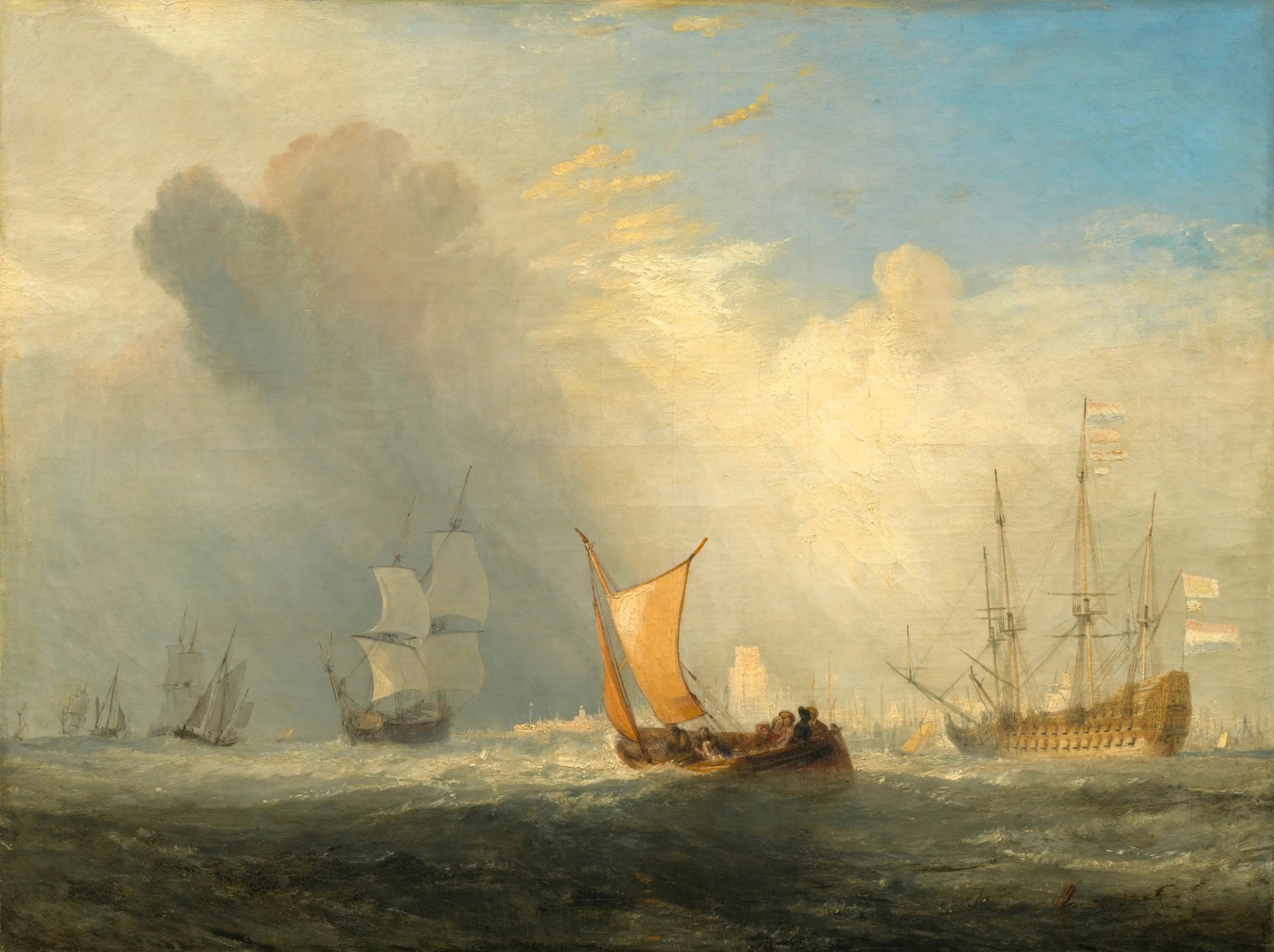 Reproduction du tableau « Rotterdam Ferry-Boat - J. M. W. Turner » par Alpha Reproduction en peinture à l’huile