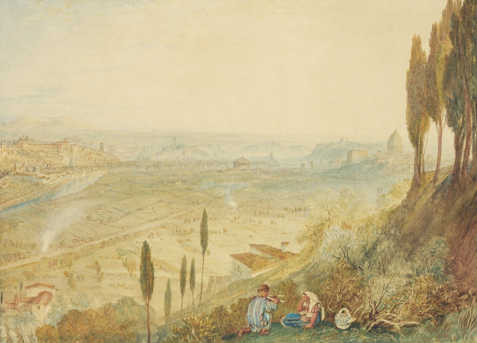 Reproduction du tableau « Rome from Monte Mario - J. M. W. Turner » par Alpha Reproduction en peinture à l’huile