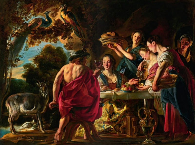 Hermès diverti par Calypso - Jacob Jordaens1