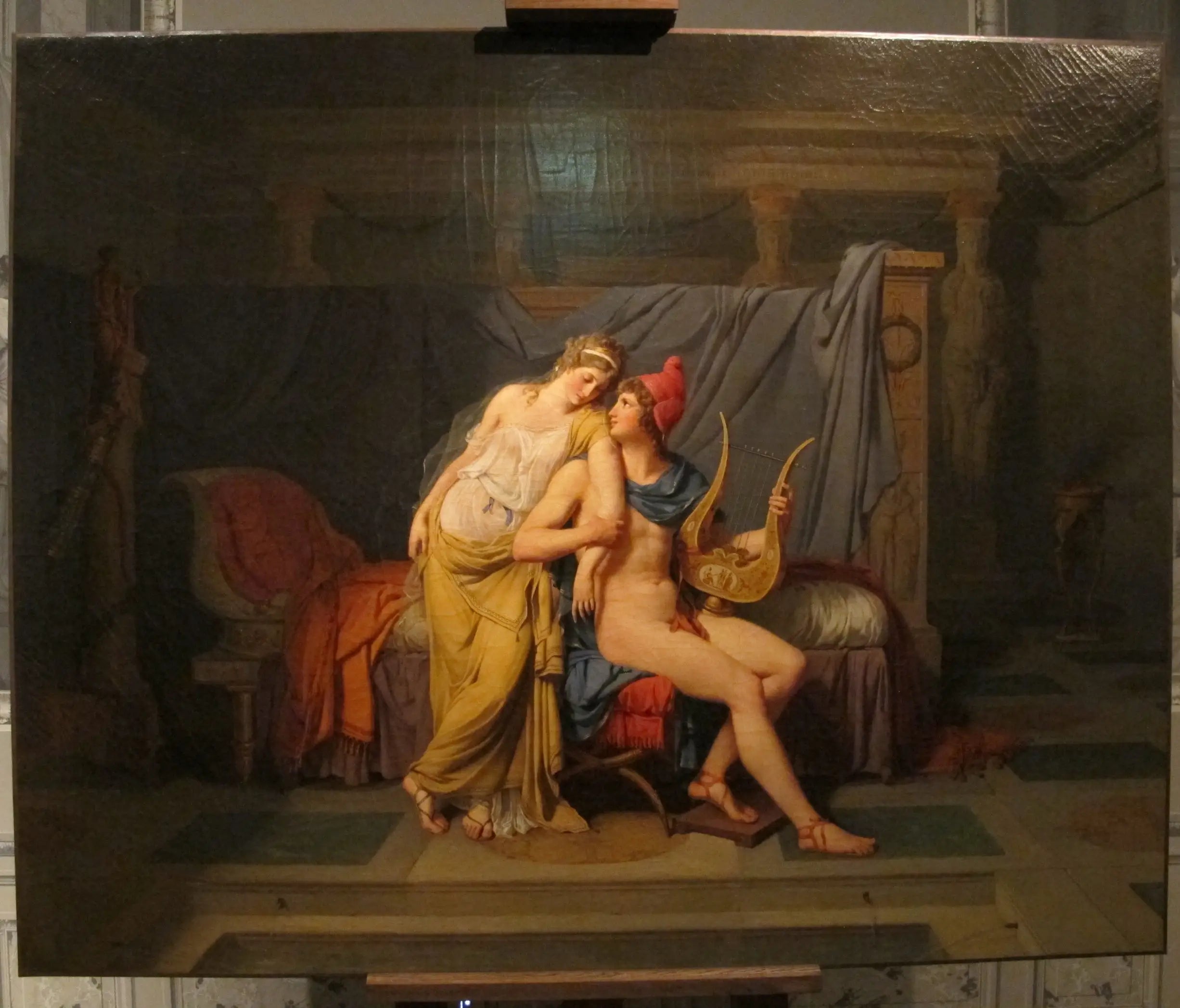Reproduction du tableau « Pâris et Hélène - Jacques-Louis David » par Alpha Reproduction en peinture à l’huile