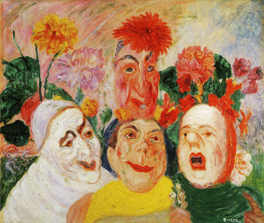 Masks with Flowers - James Ensor