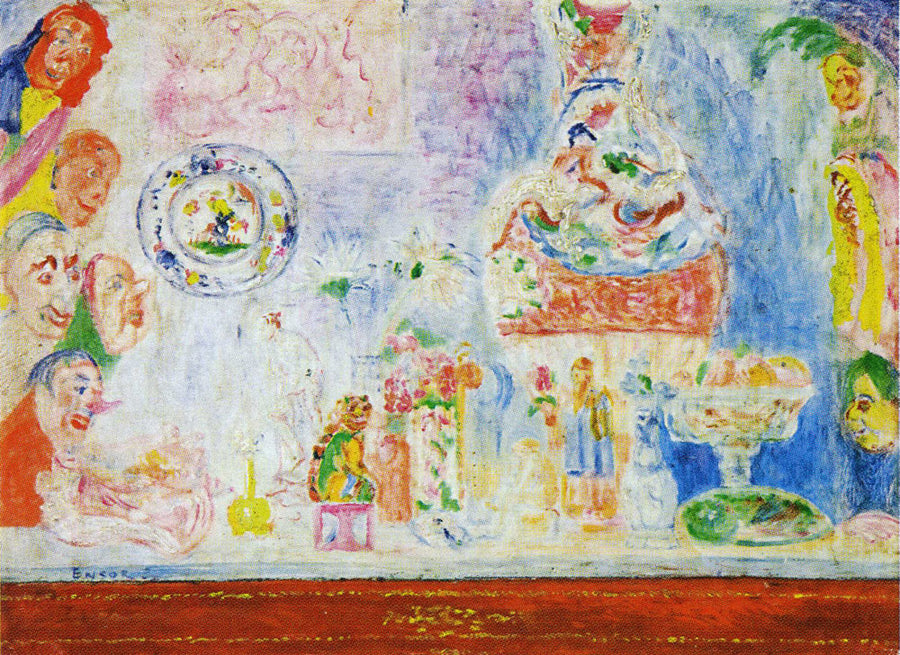 Rare Flowers, Laughing Masks, Vases and Statuettes - James Ensor
