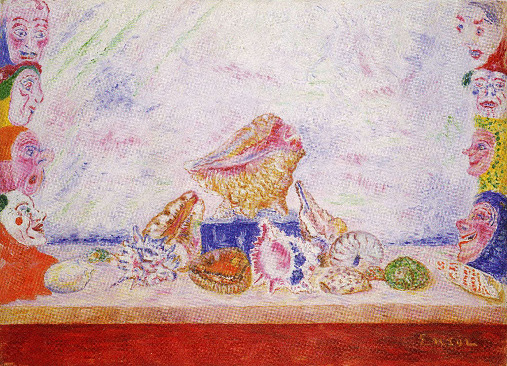 الأصداف البحرية ذات الأقنعة - James Ensor